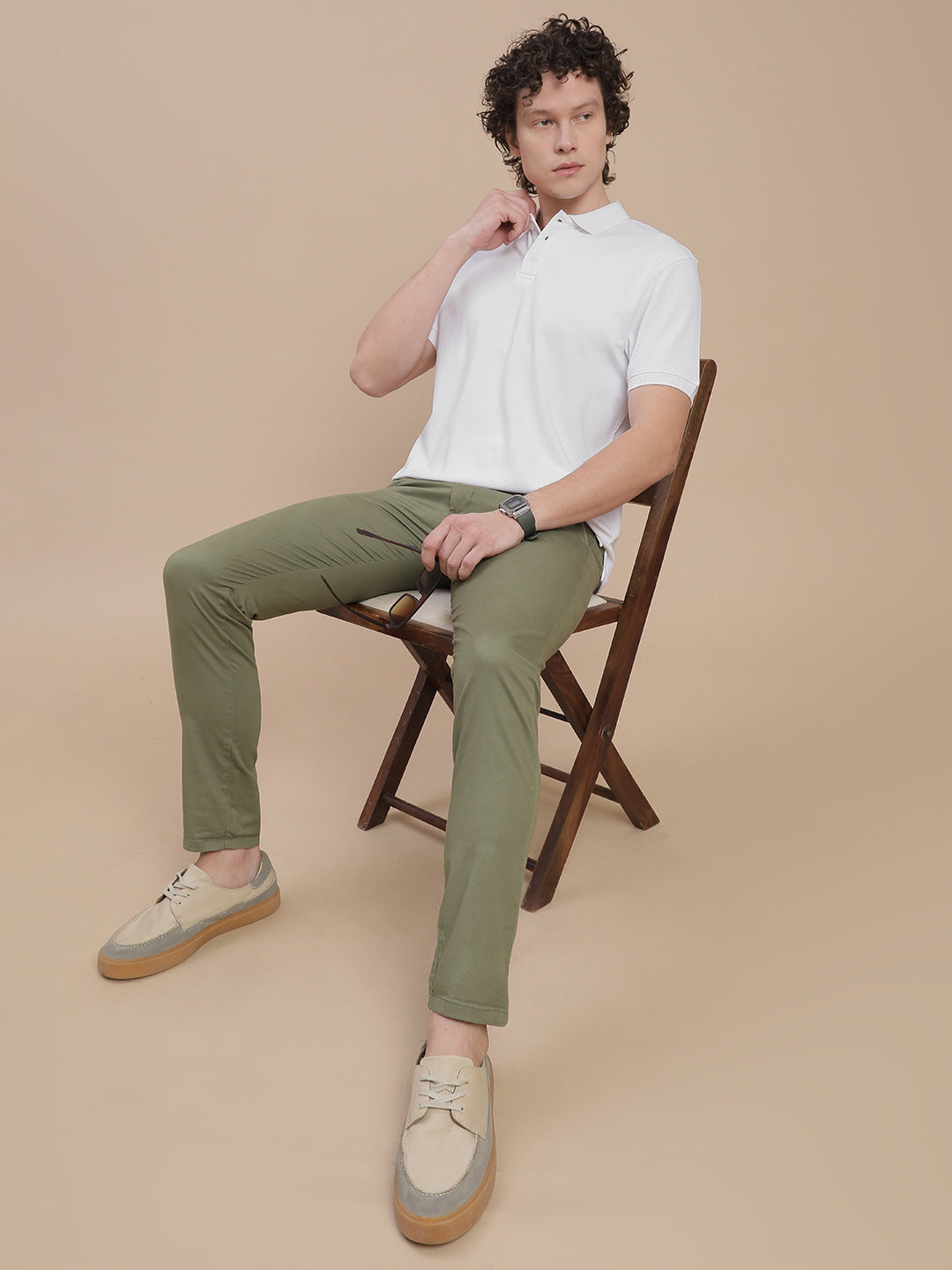 Men White Regular Fit T-Shirt