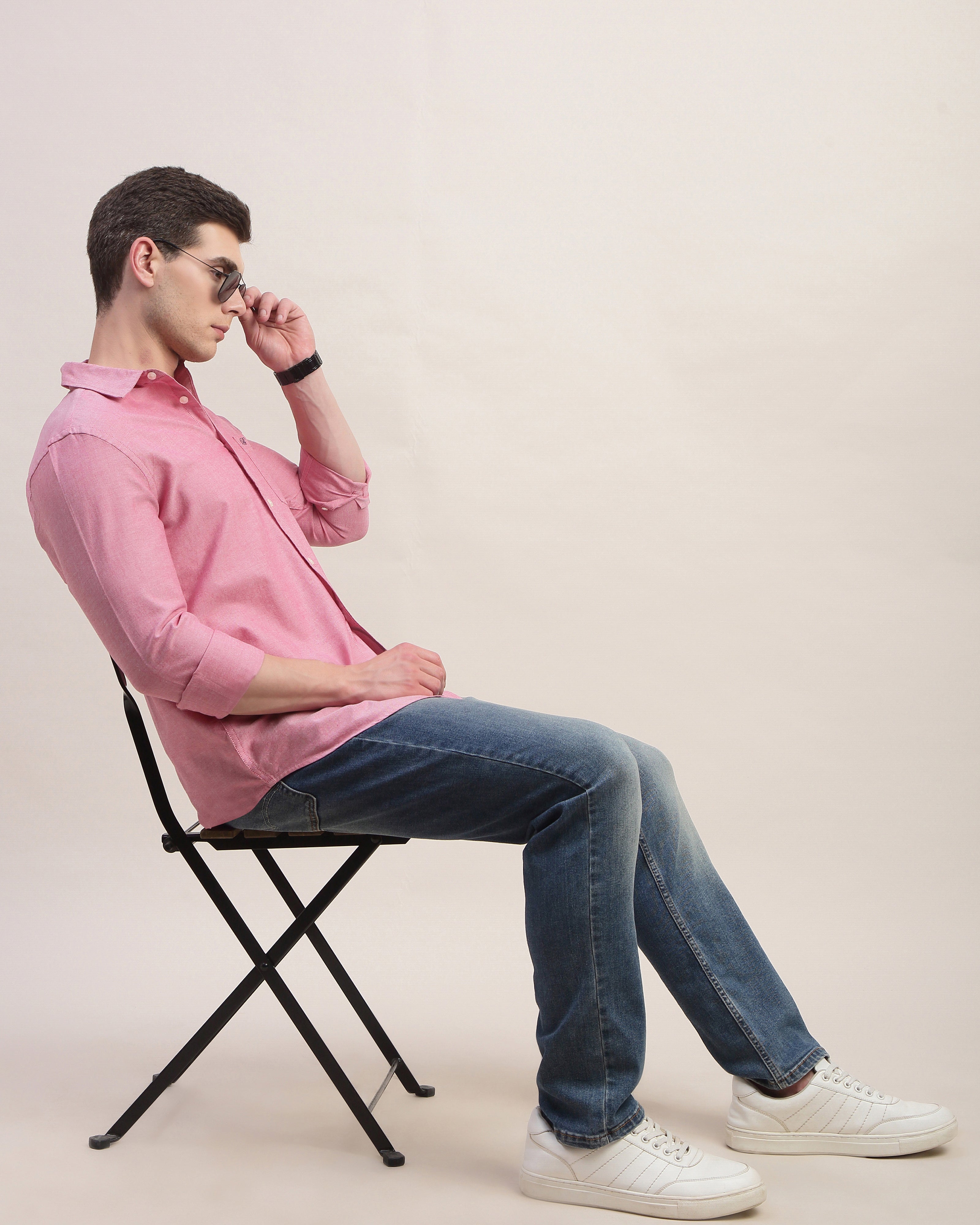 Men Red Oxford Shirt