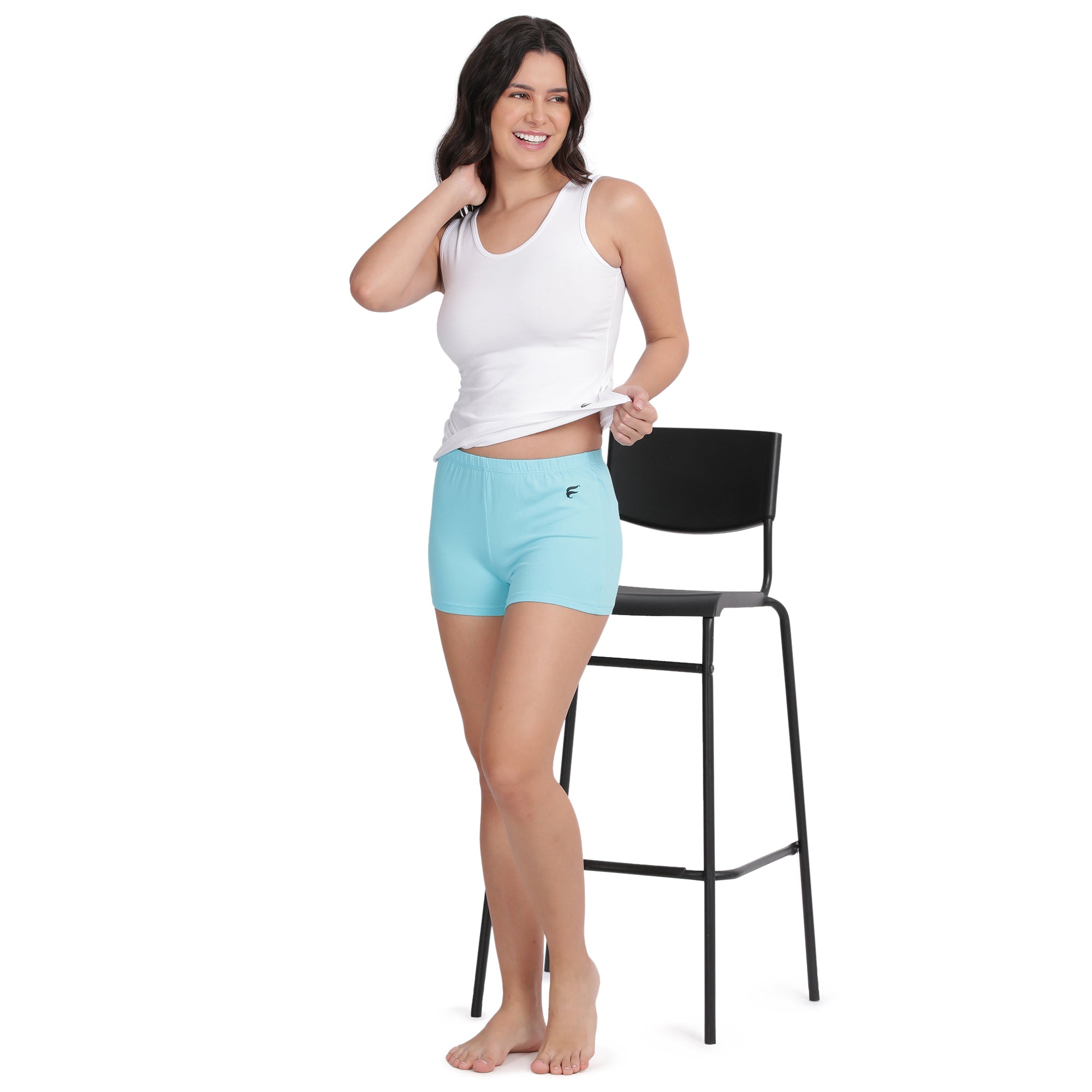 Women Blue Basic Underskirt Shorts