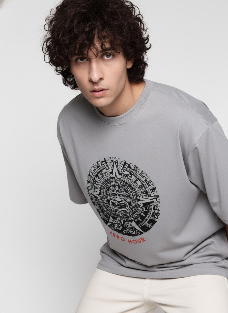 Men Oversized Cotton Tribal T-Shirt