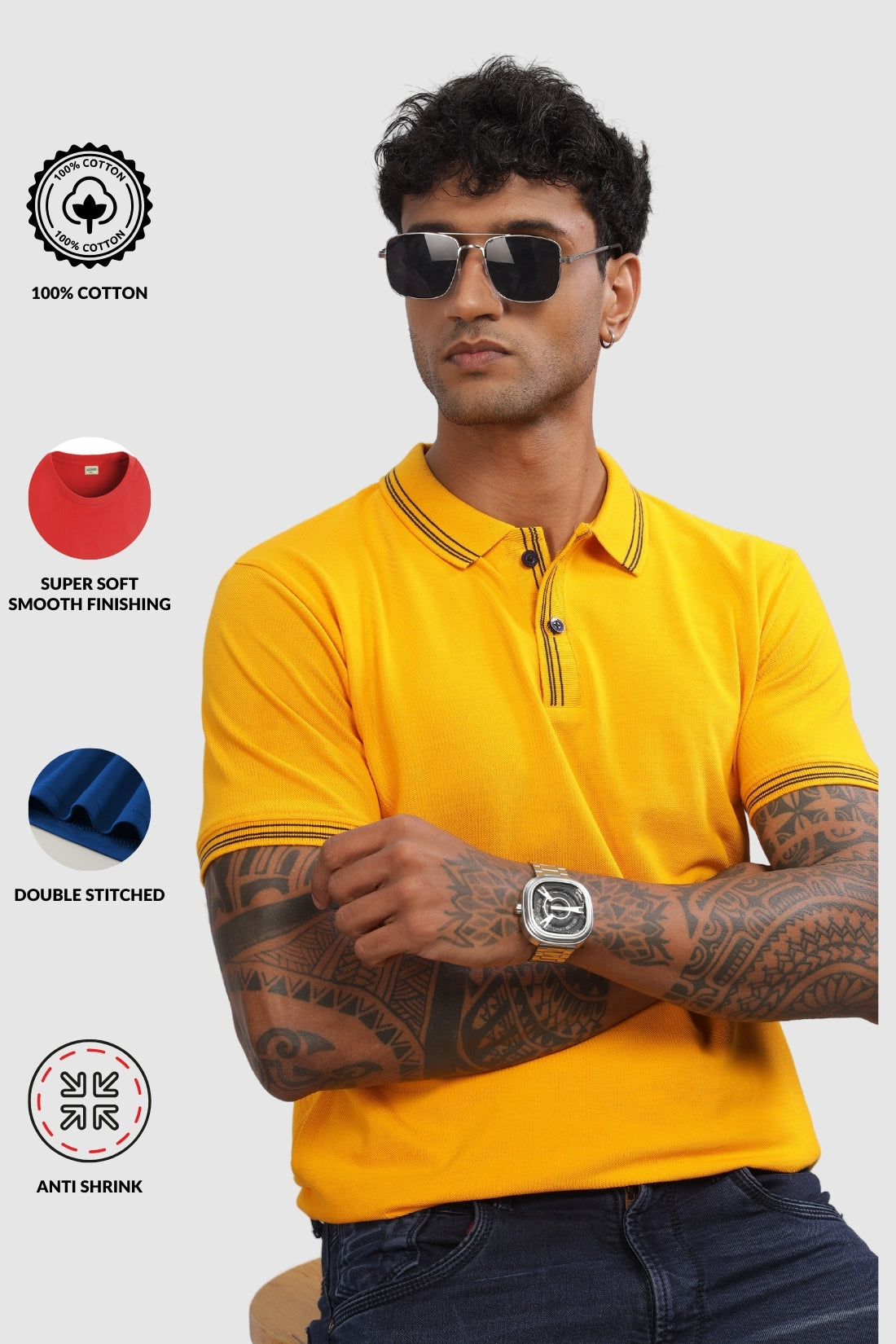 Men Camboge Regular Fit Polo T-Shirt
