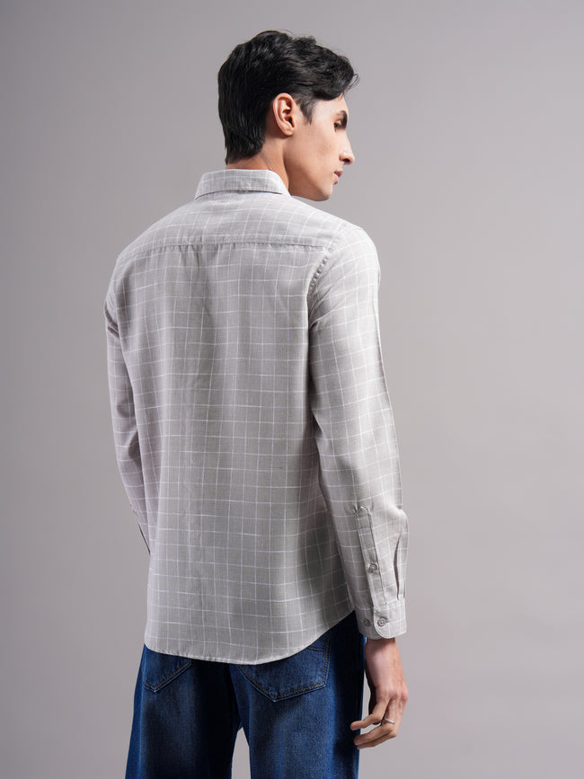 Men Polycotton Checked Shirts