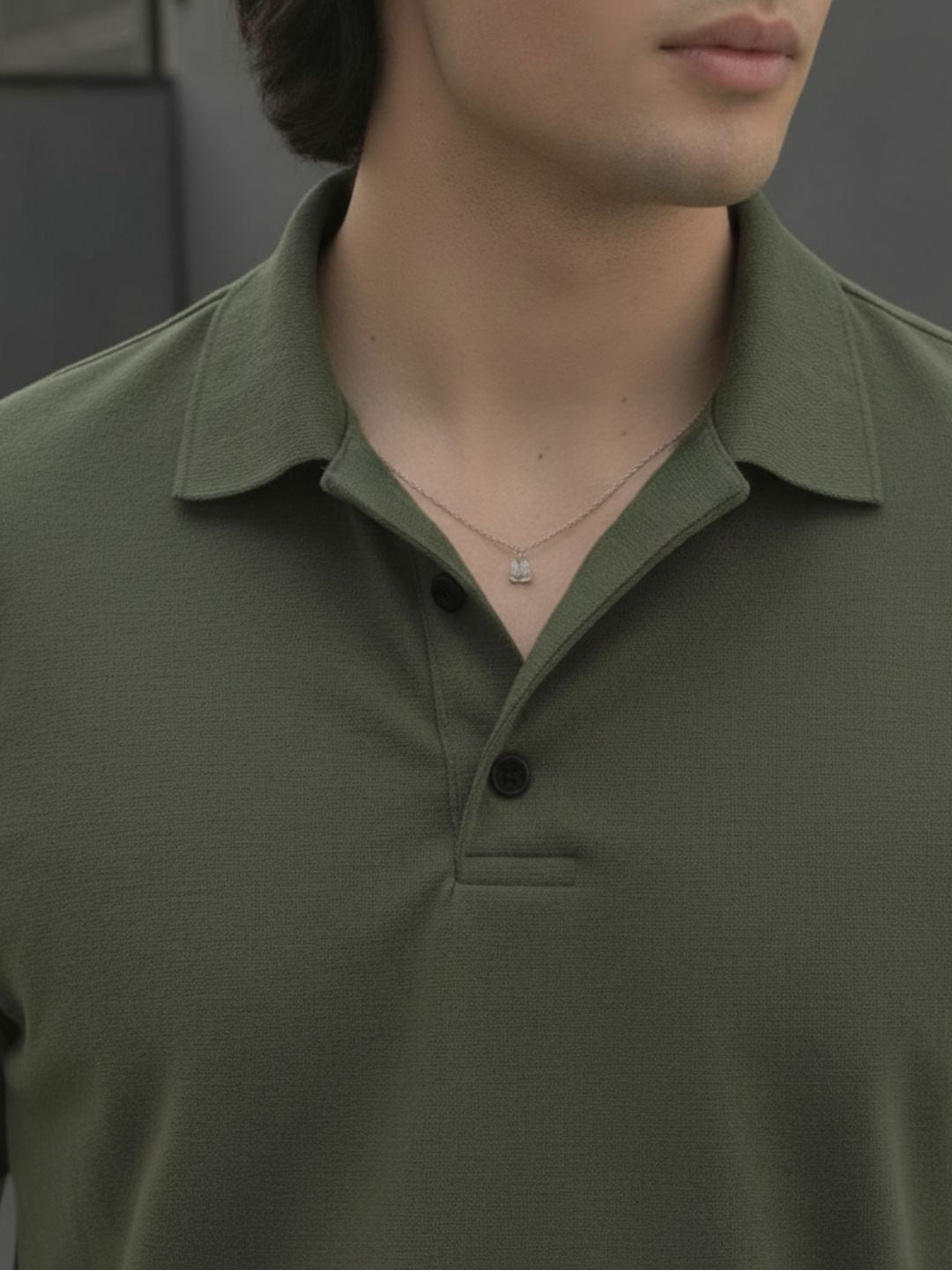 Men Cotton Polo Collar T-Shirt