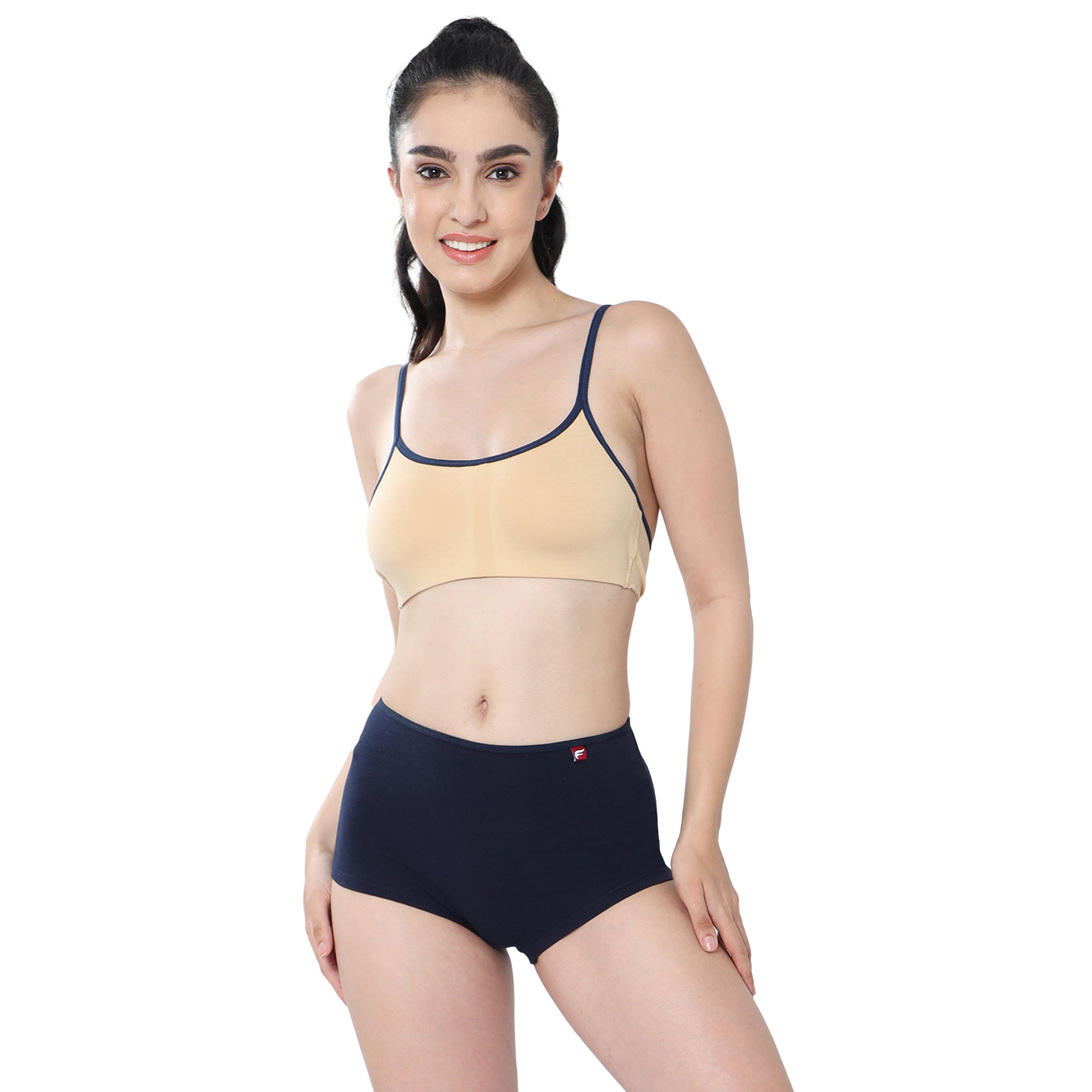 Women Navy Midrise Comfort Boyshorts