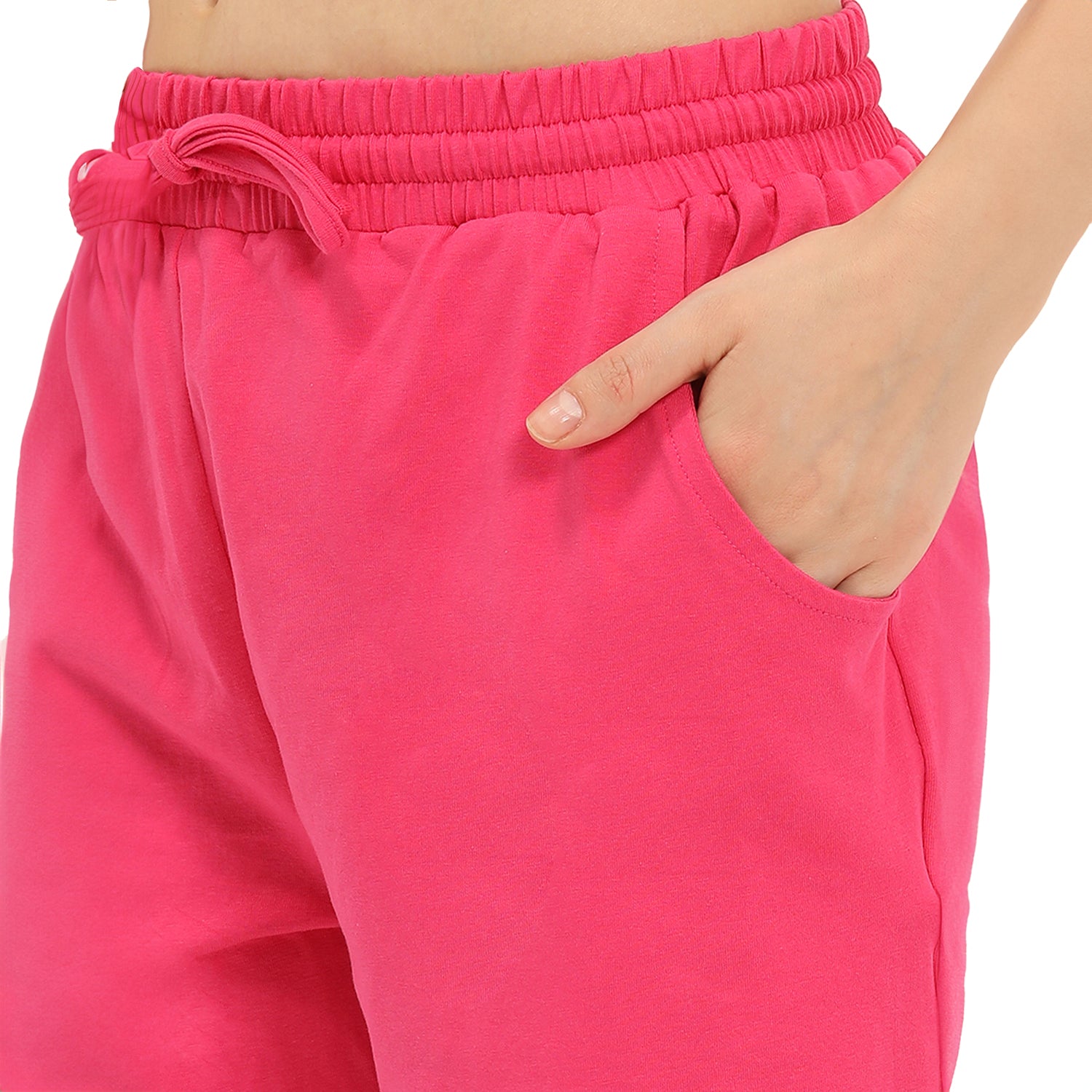 Women Pink Thigh Length Shorts