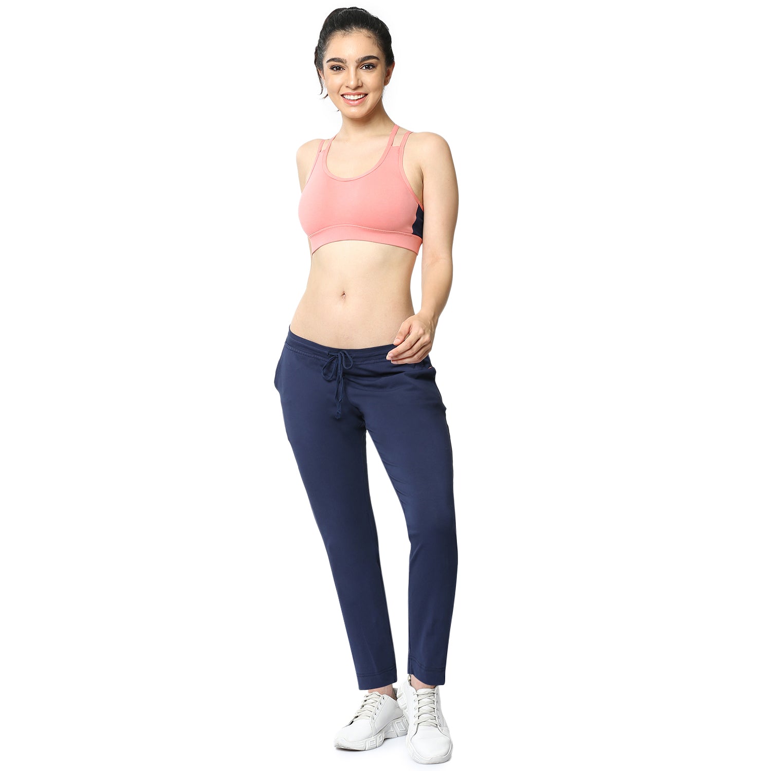 Women Navy Ankle Length Track Pant