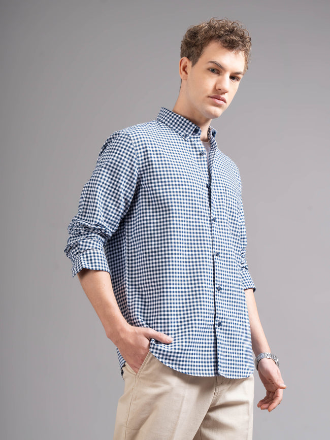 Men Teal Oxford Shirt