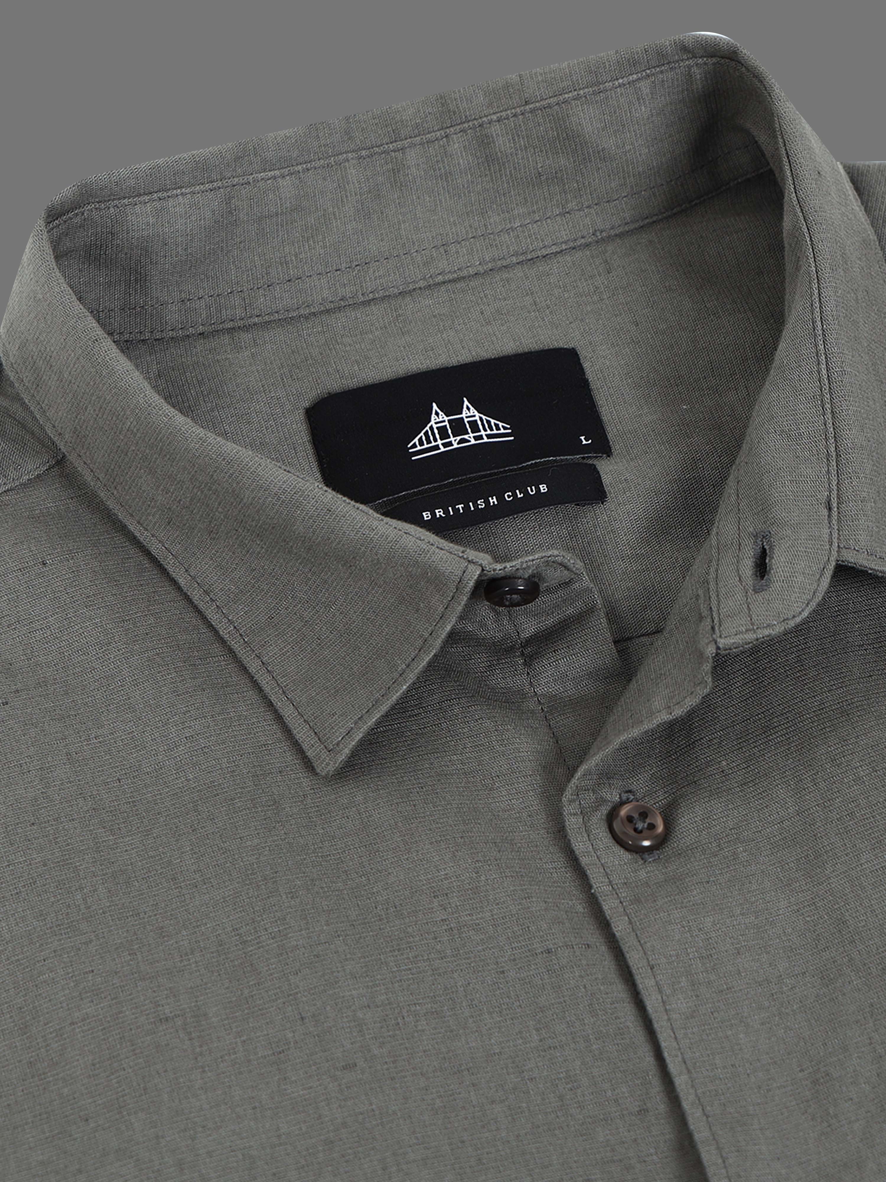 Men Grey Slim Fit Shirt