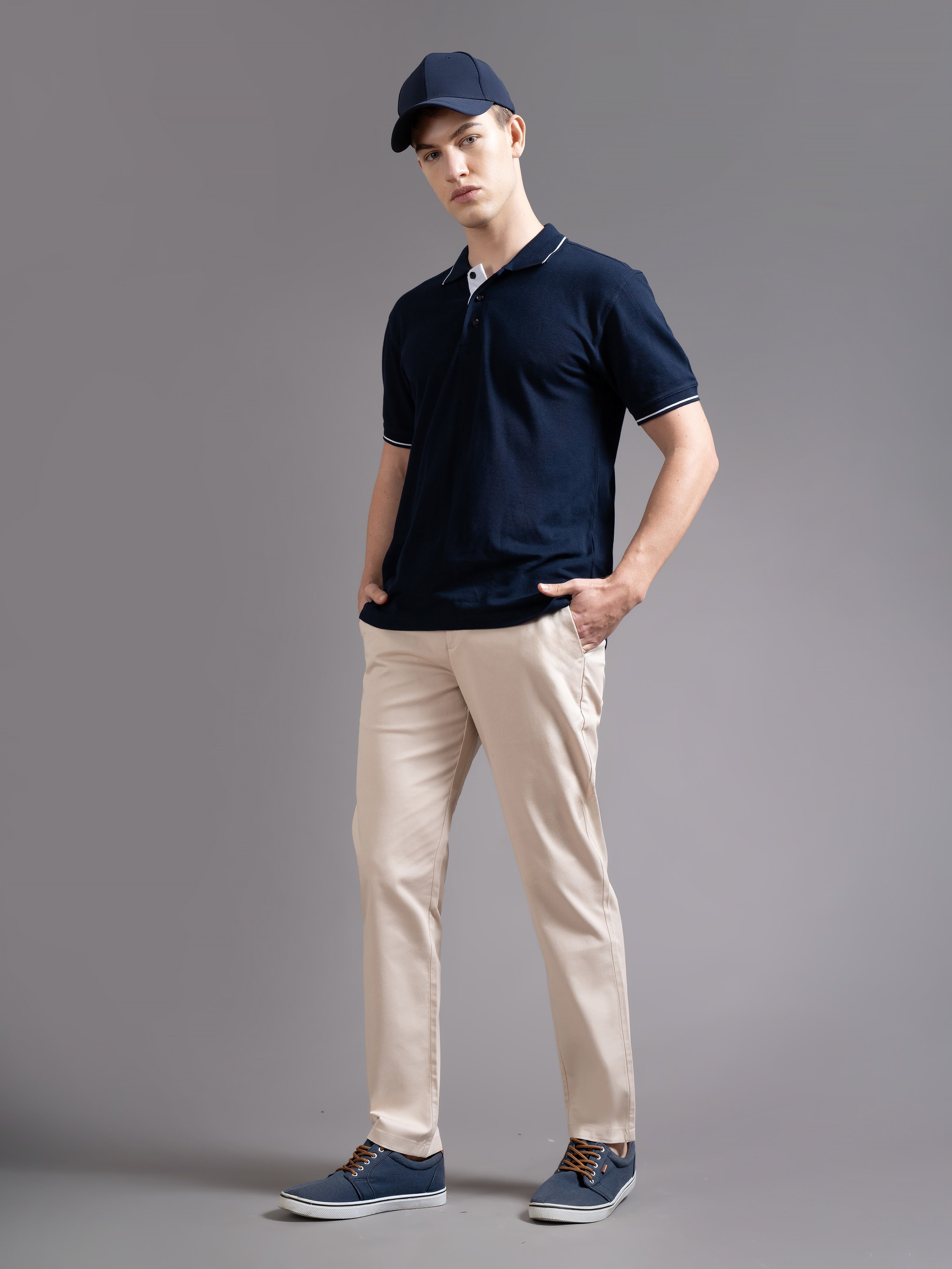 Men cream Smart Slim Fit Chinos