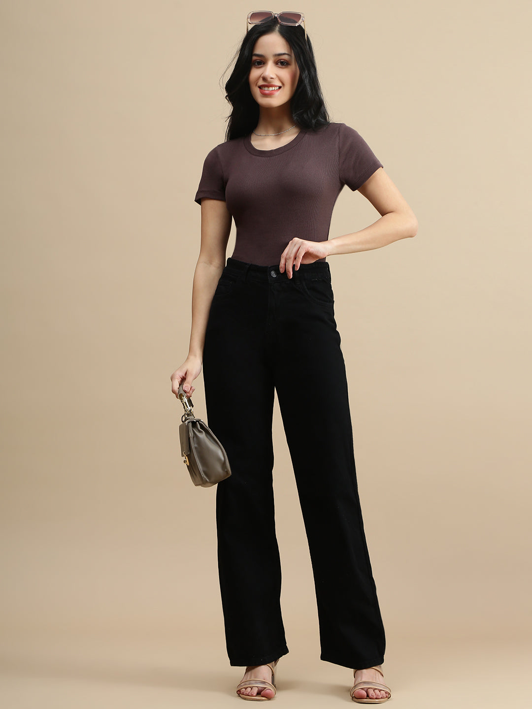 Women Brown Casual Top