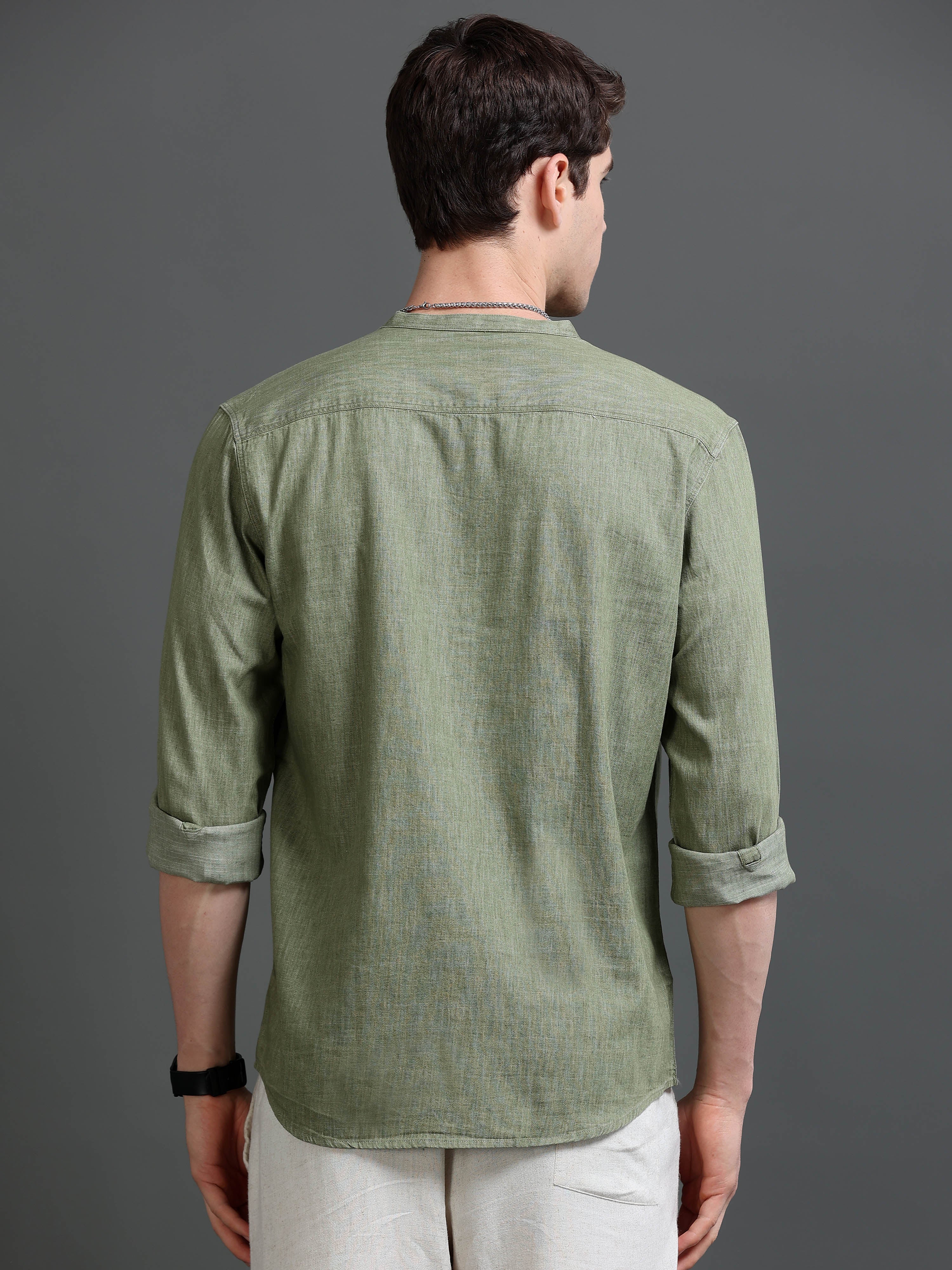 Men Olive Rupo Rainy Shirt