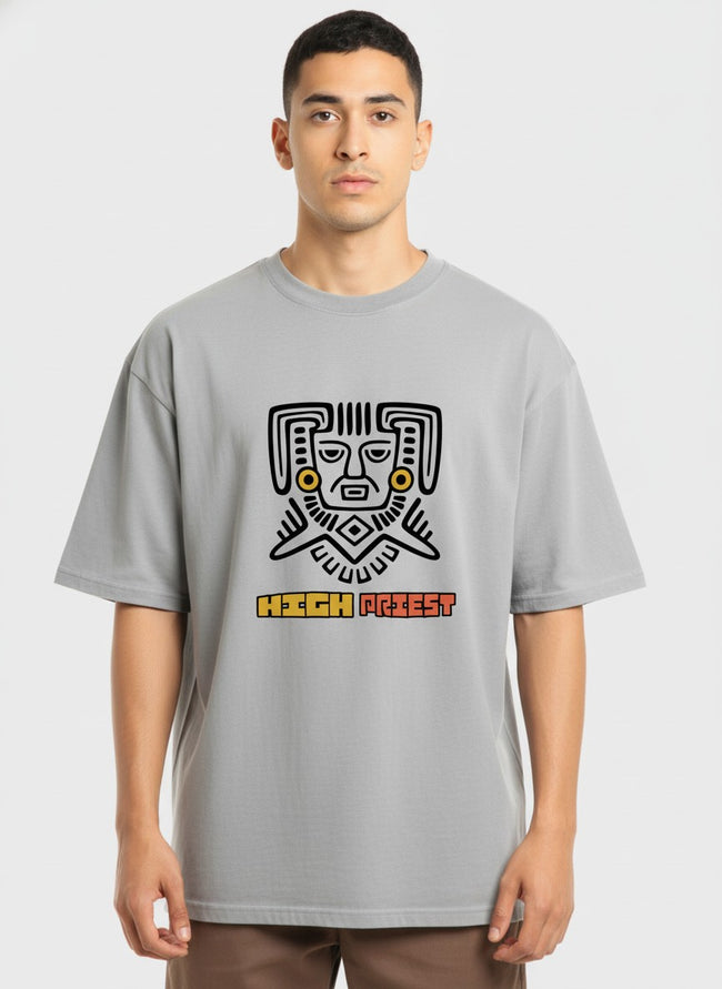 Men Oversized Cotton Tribal T-Shirt