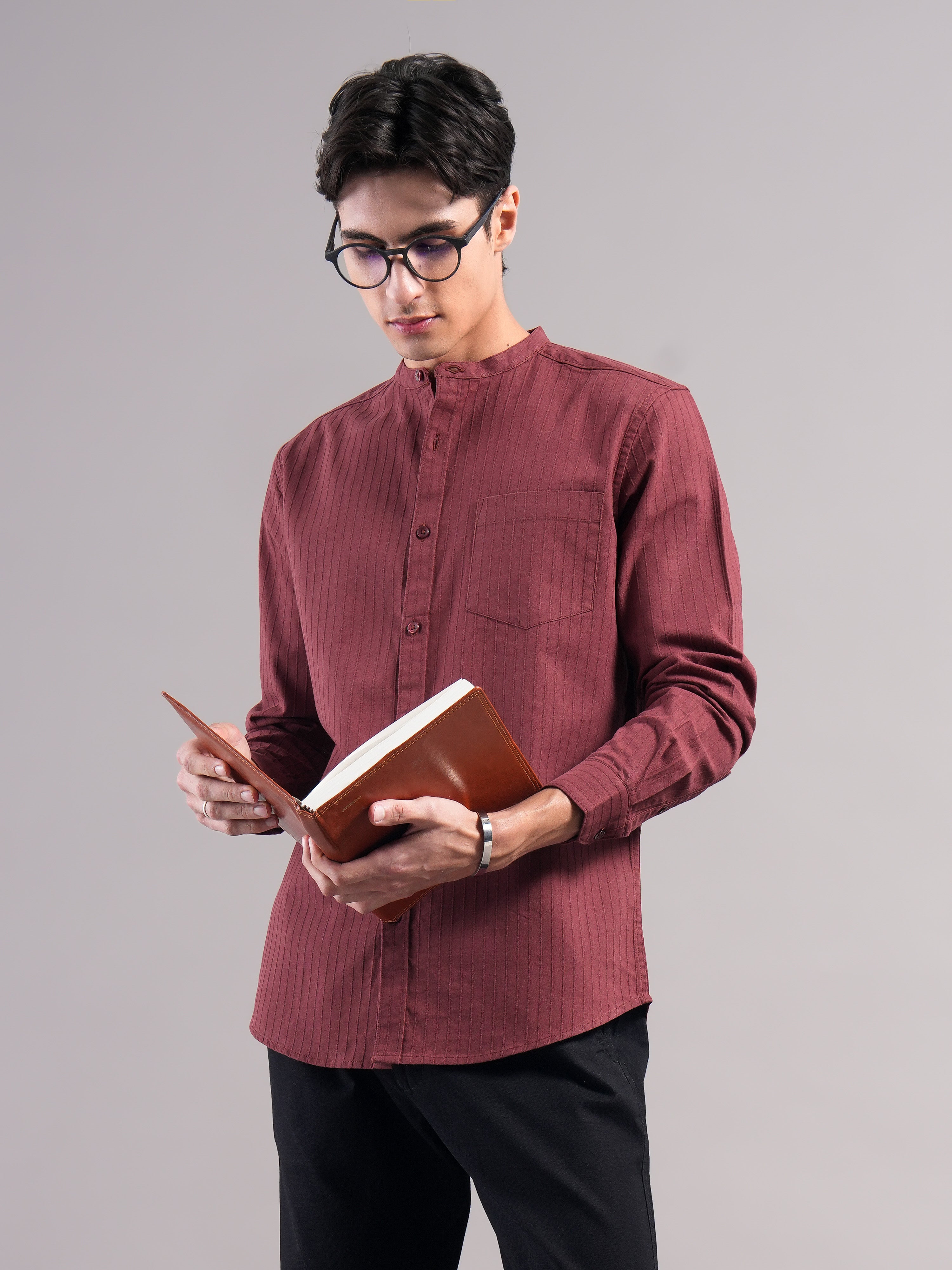 Men Cotton Striped Shirts