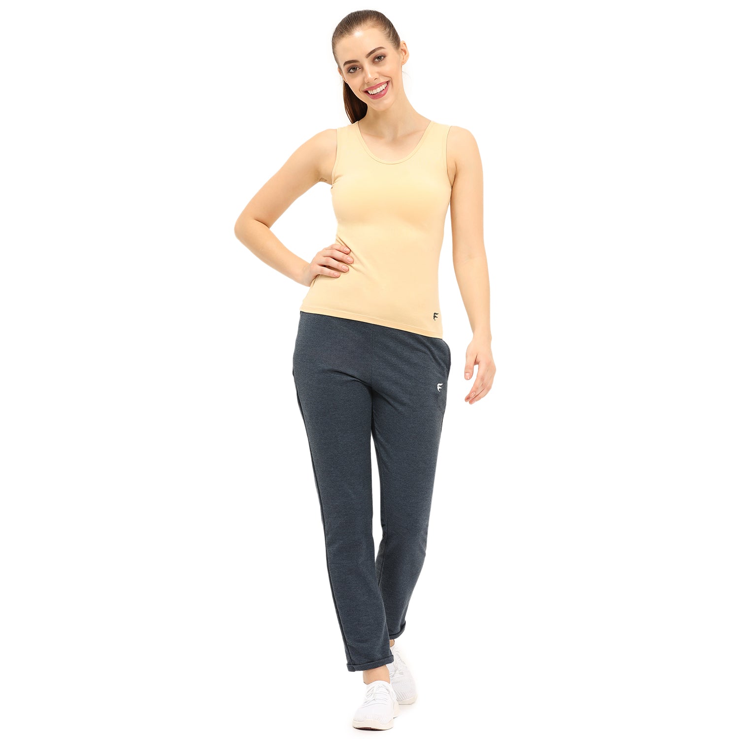 Women Navy Ankle Length Track Pant