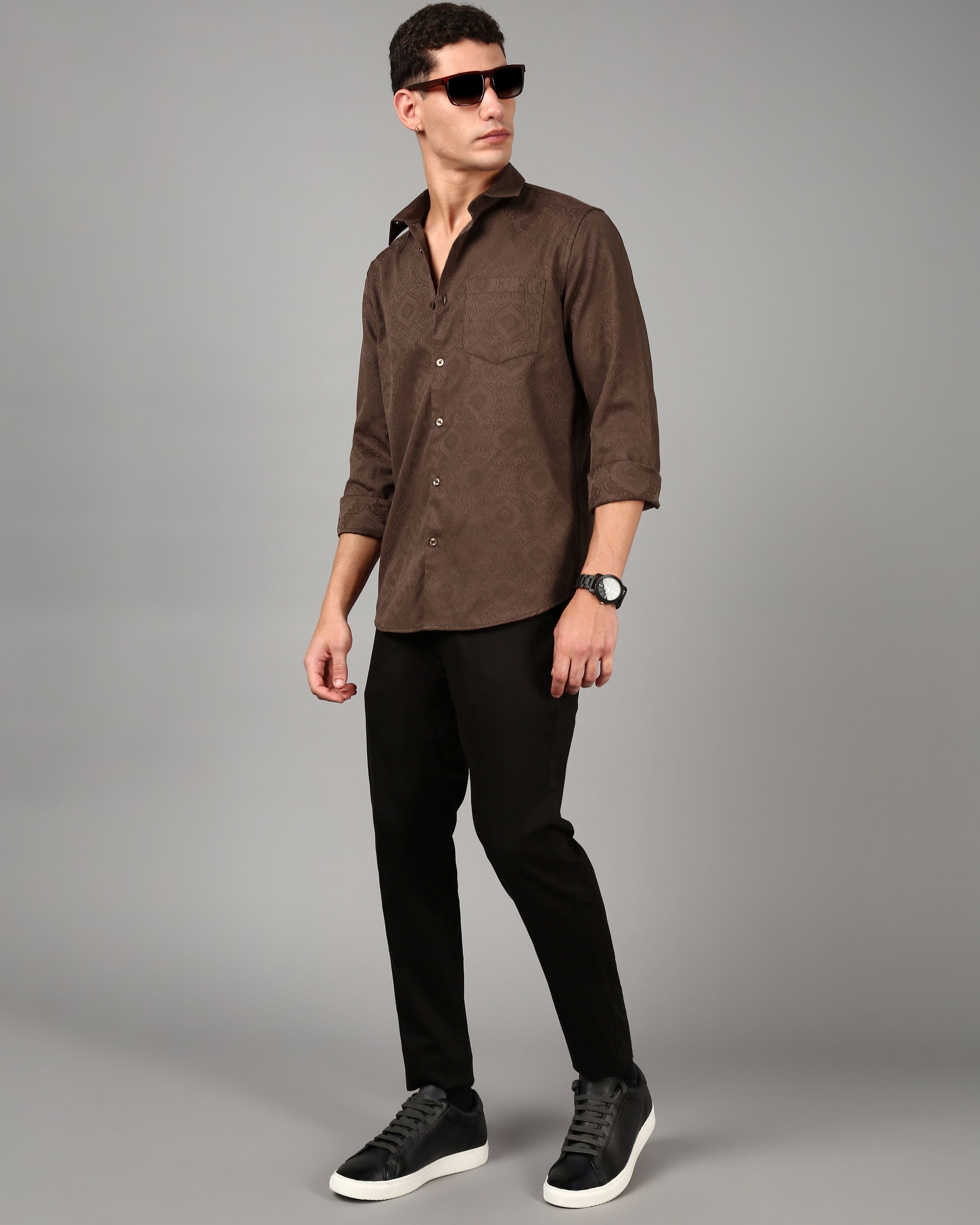 Men Brown Casual Shirt