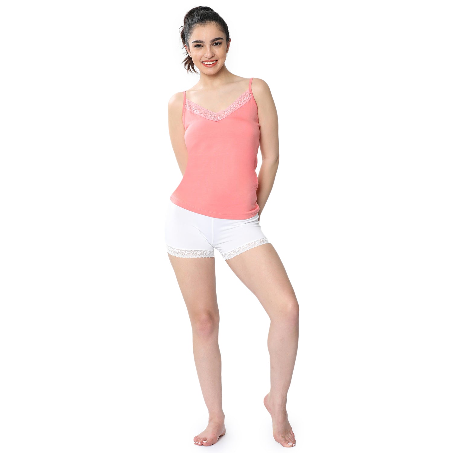 Regular Fit V-Neck Short Length Lace Camisole