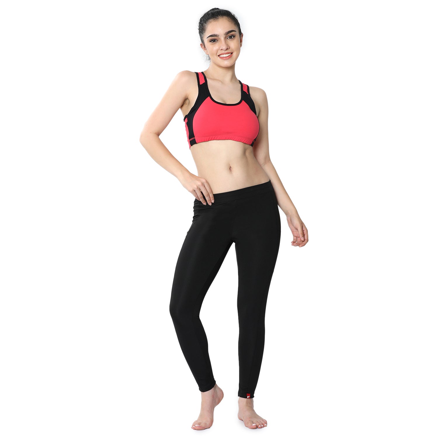 Women Black Ankle Length Yoga Pant