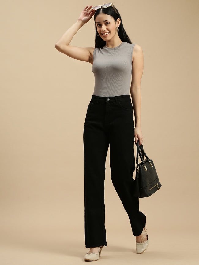 Women Grey Sleeveless Top