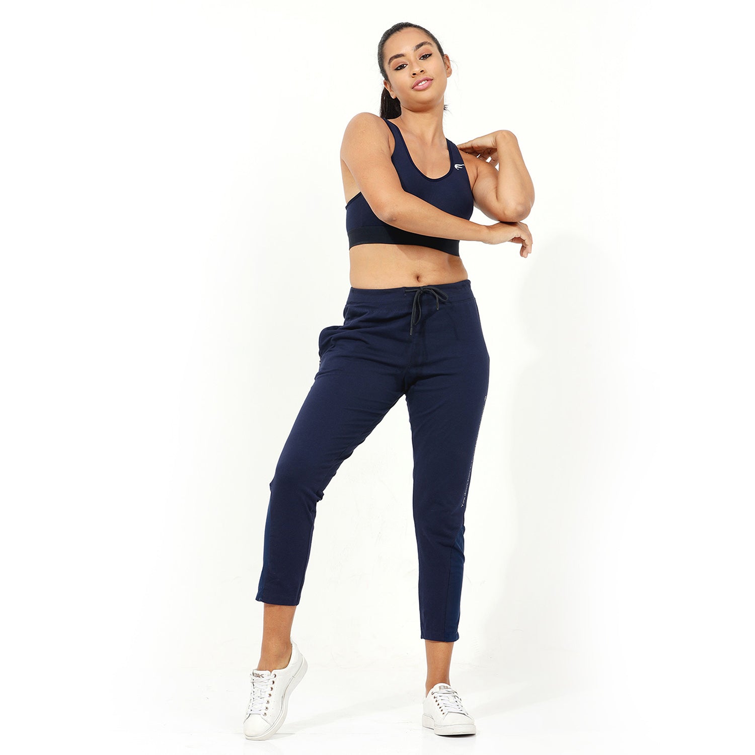 Women Navy Ankle Length Track Pant