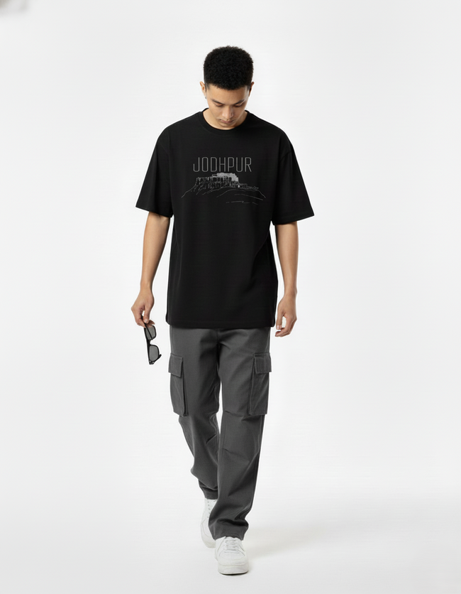 Men Printed Cotton Oversized T-Shirt