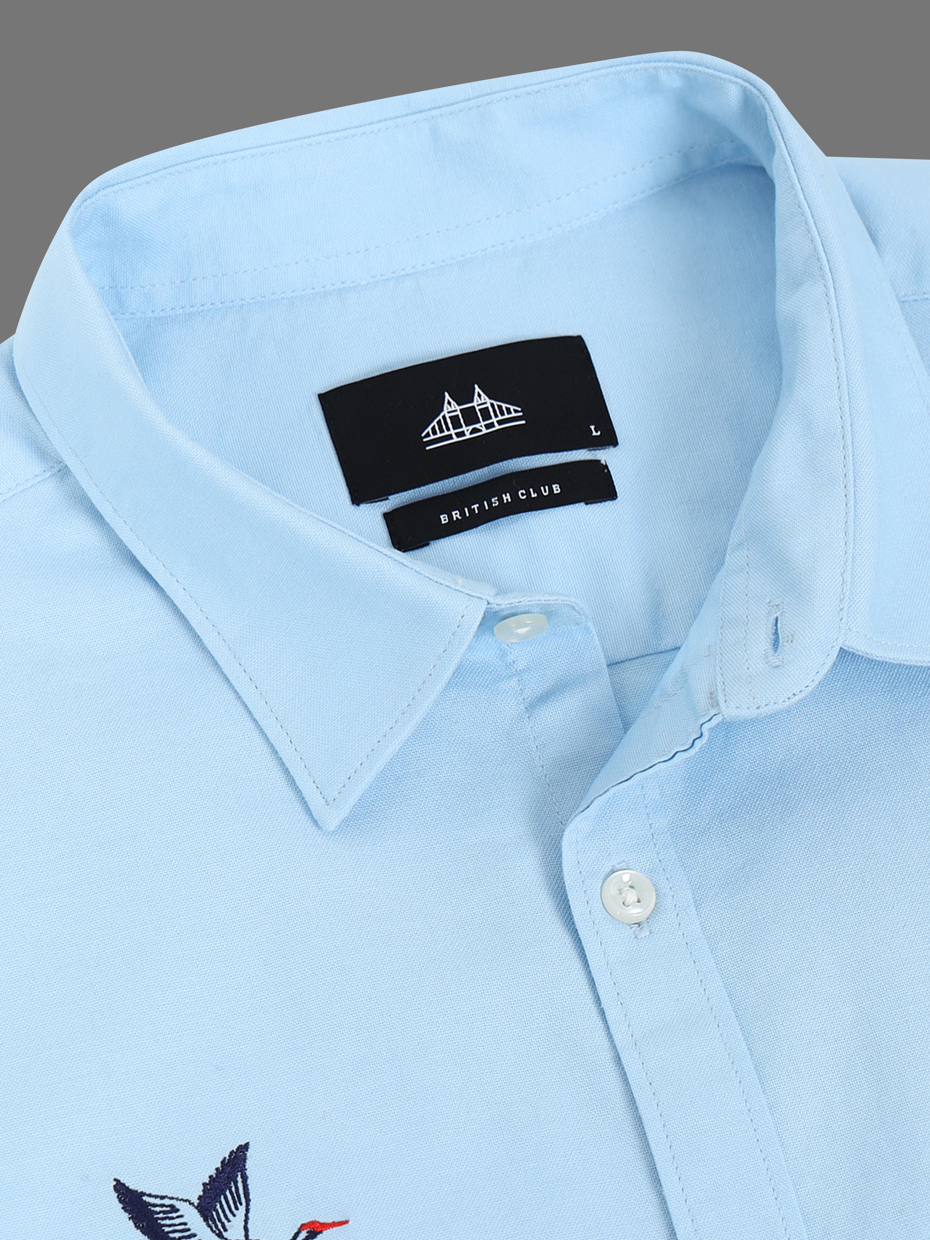 Men Blue Printed Shirt
