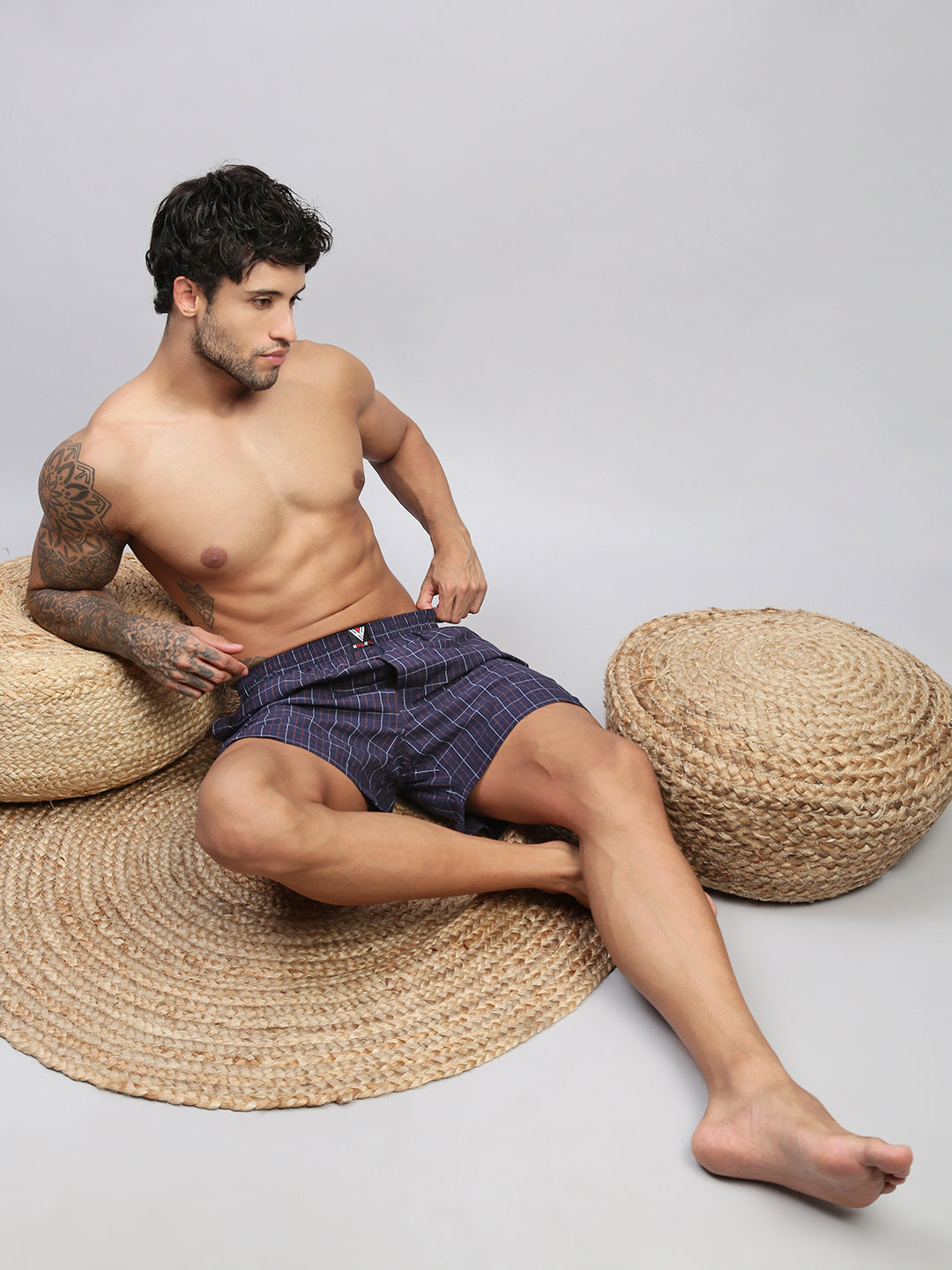 Men Striped Cotton Boxer Shorts