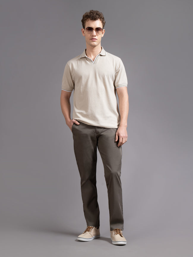 Men Green Smart Slim Fit Chinos