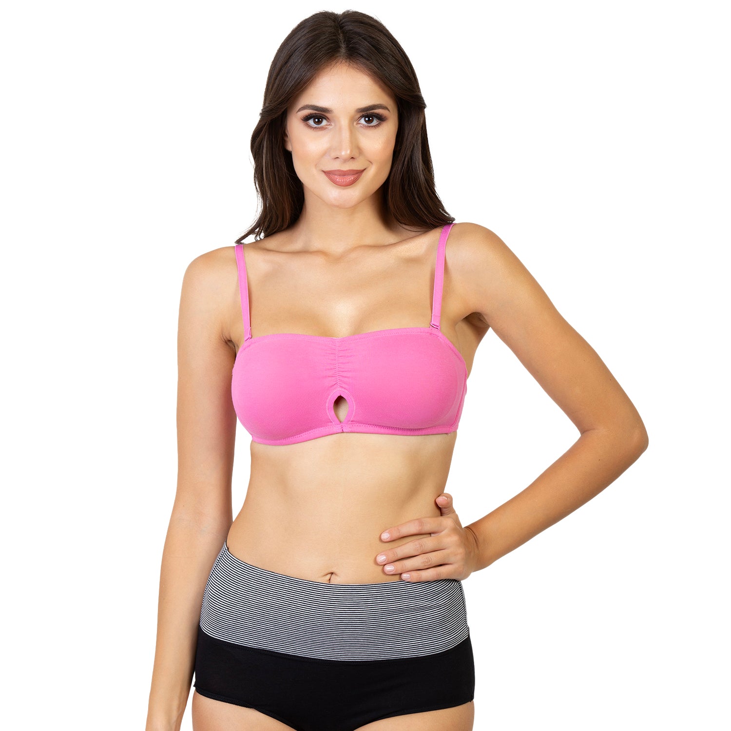 Non-Padded Non-Wired Medium Coverage Bandeau Bra