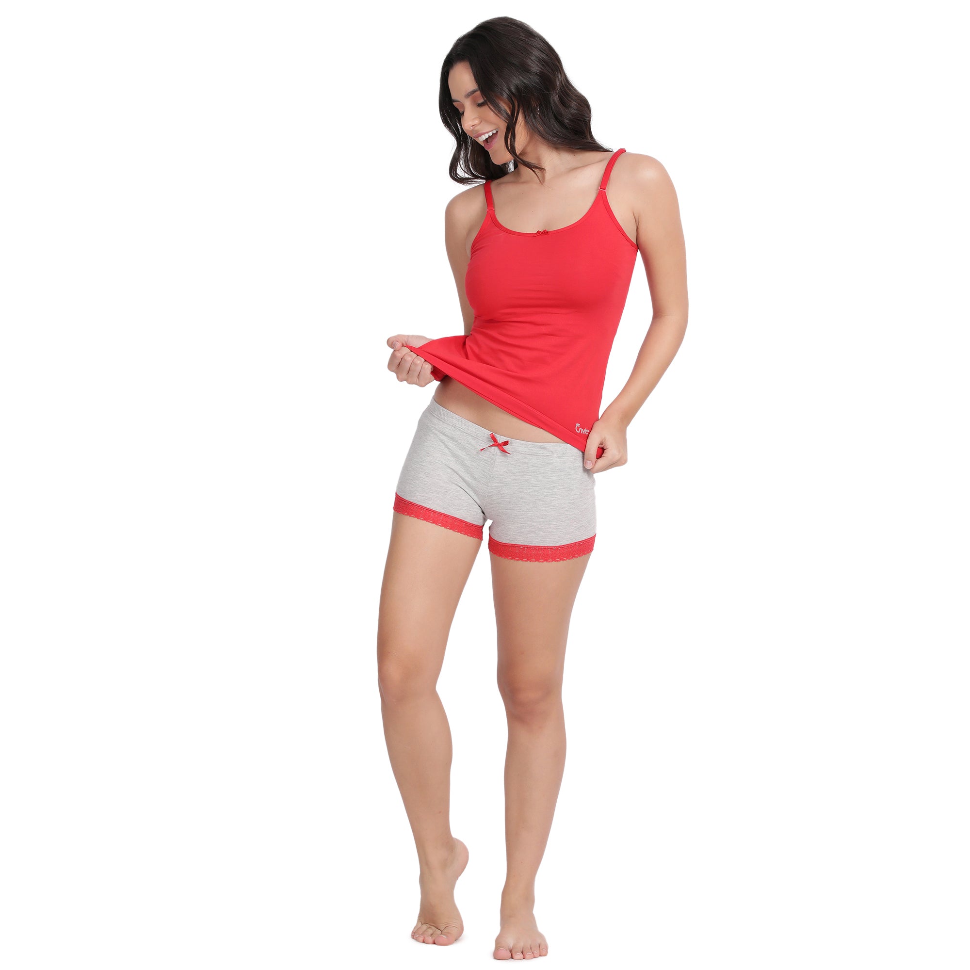 Women Grey Dualtone Lace Micro Mini