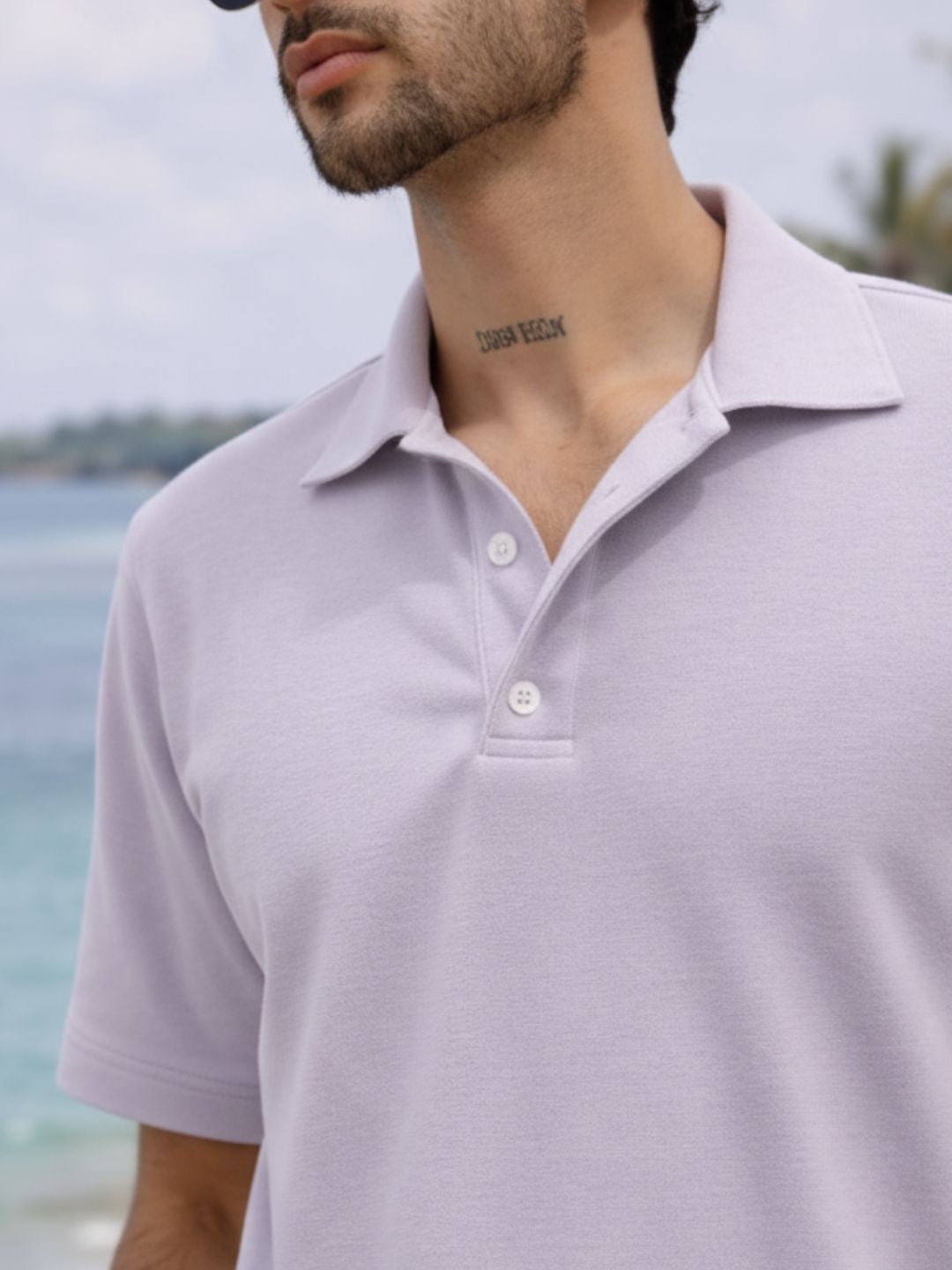 Men Cotton Polo Collar T-Shirt