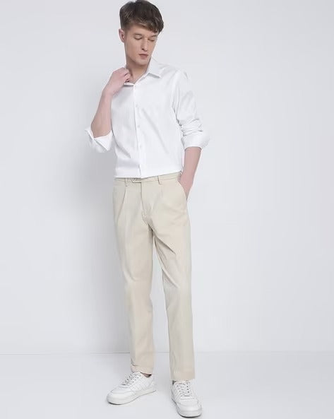 Men White Slim Fit Shirt