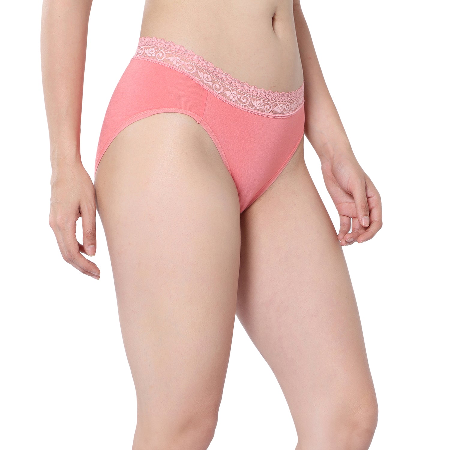 Medium Rise 3/4th Coverage Lace Hipster Pack Of 2