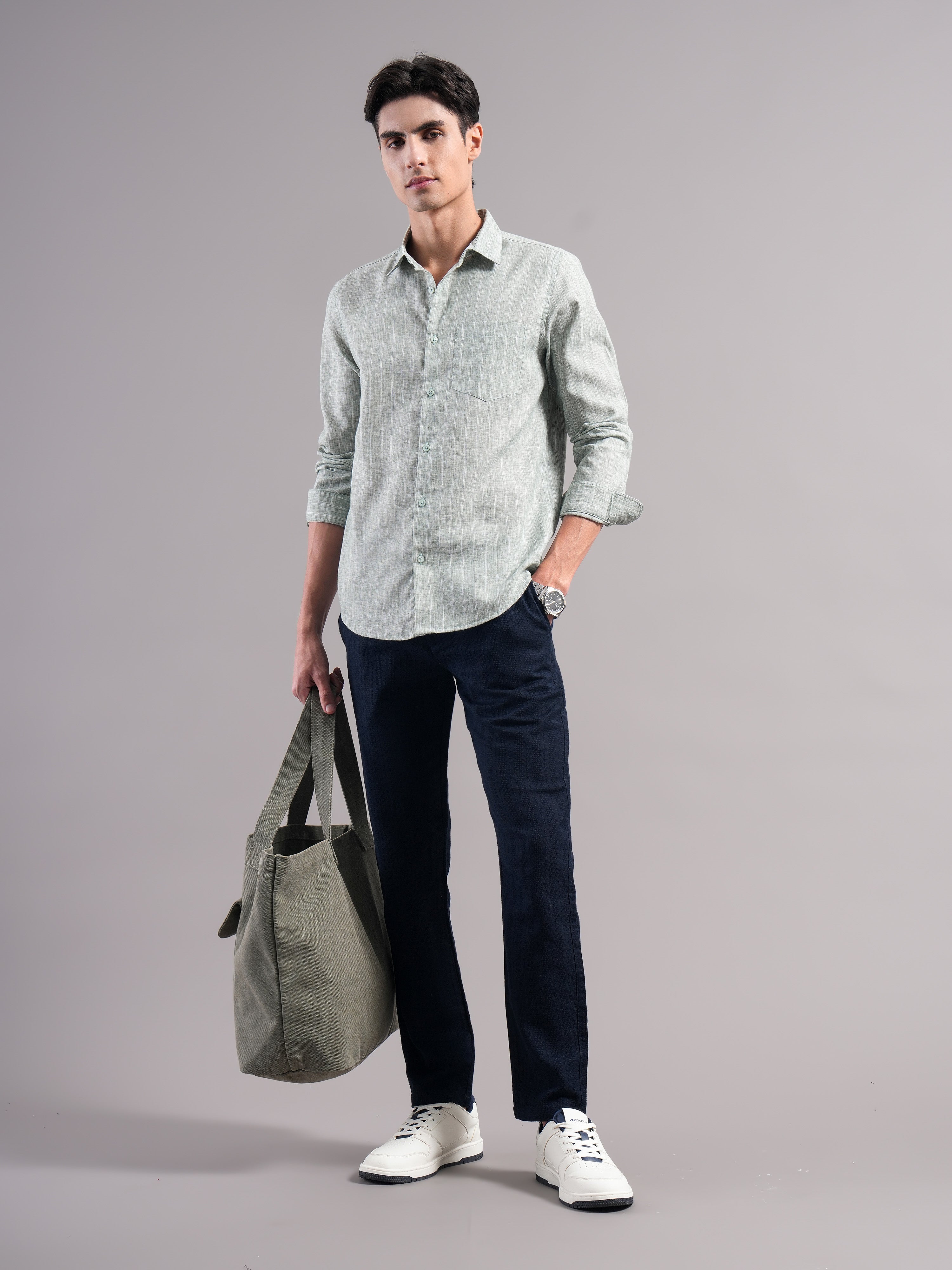 Men Polycotton Striped Shirts
