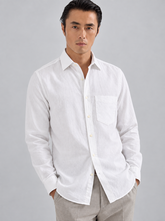 Men White Essential Shirt