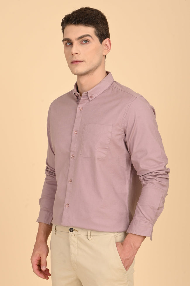 Men Janet Soft Peached Oxford Shirt Dusky Pink