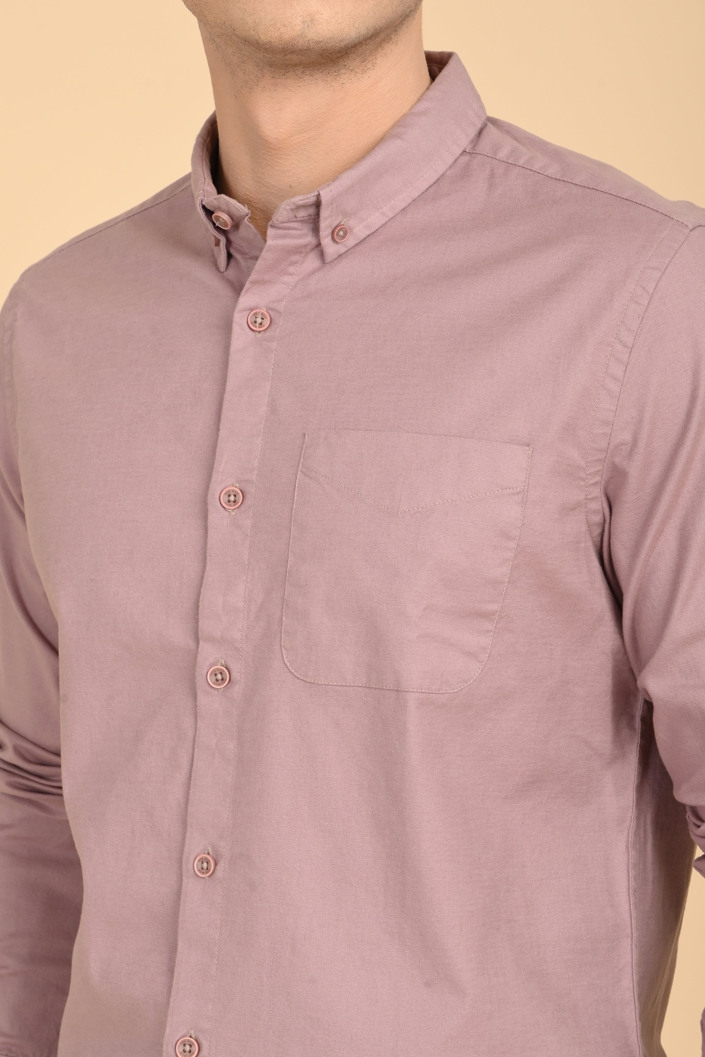 Men Janet Soft Peached Oxford Shirt Dusky Pink