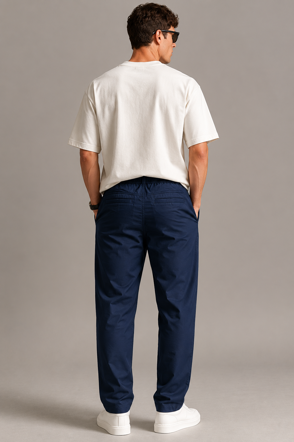 Men Navy Essential Comfort Pants
