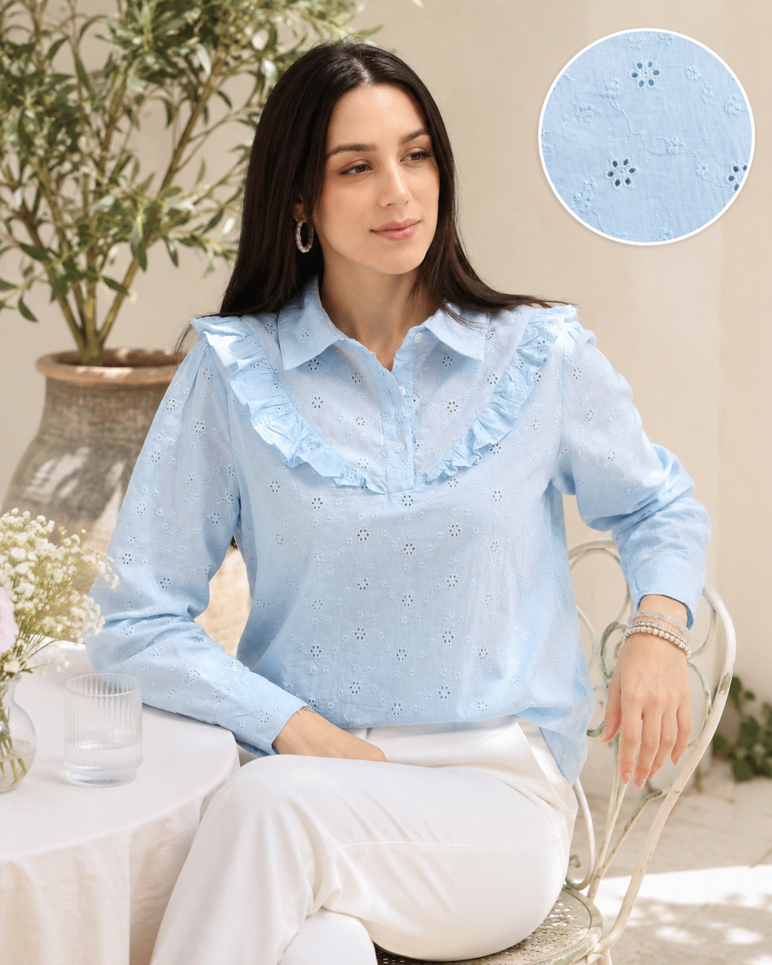 Women Blue Regular Fit Top