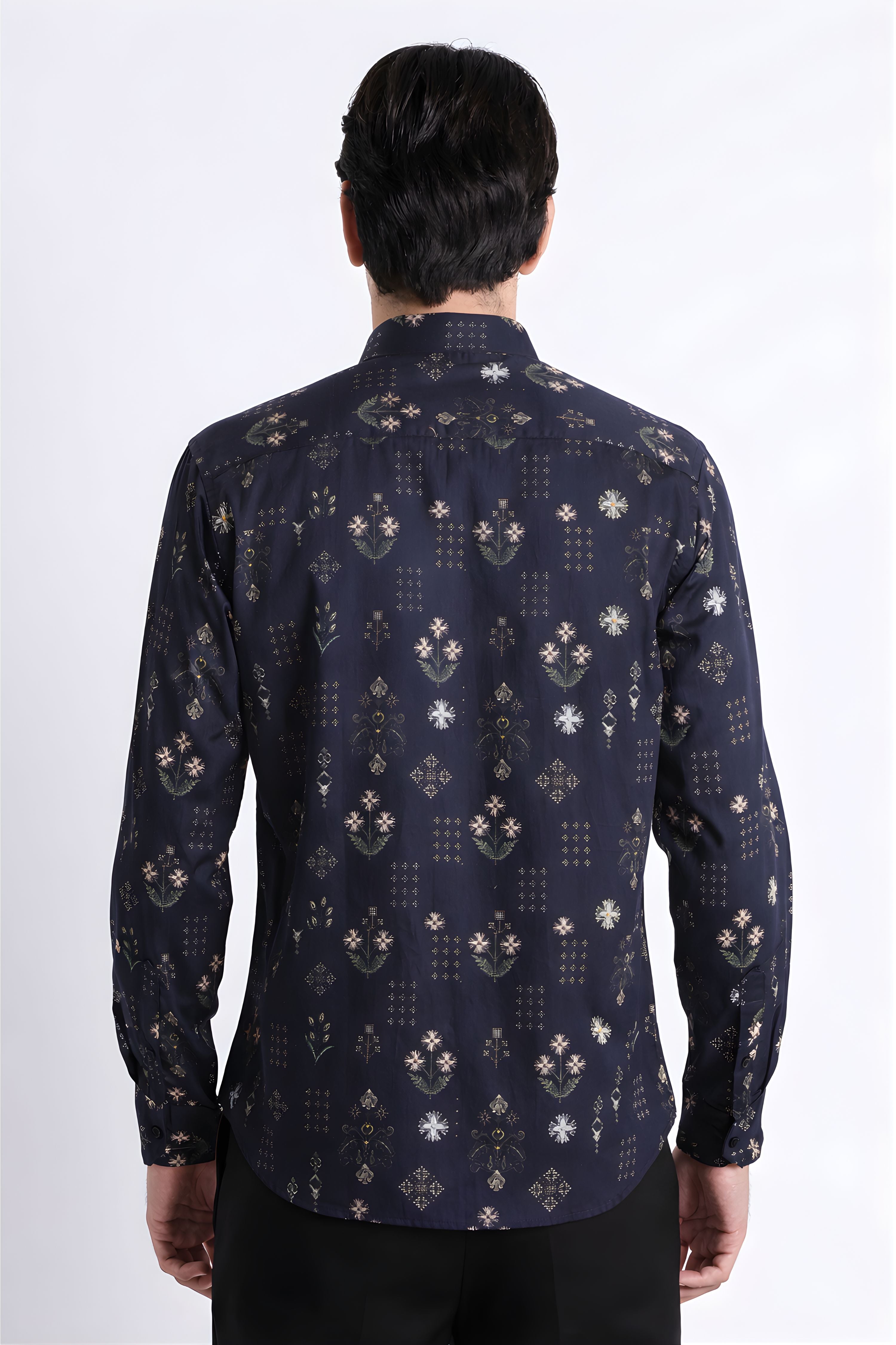 Men Refined Floral Digital Print Shirt