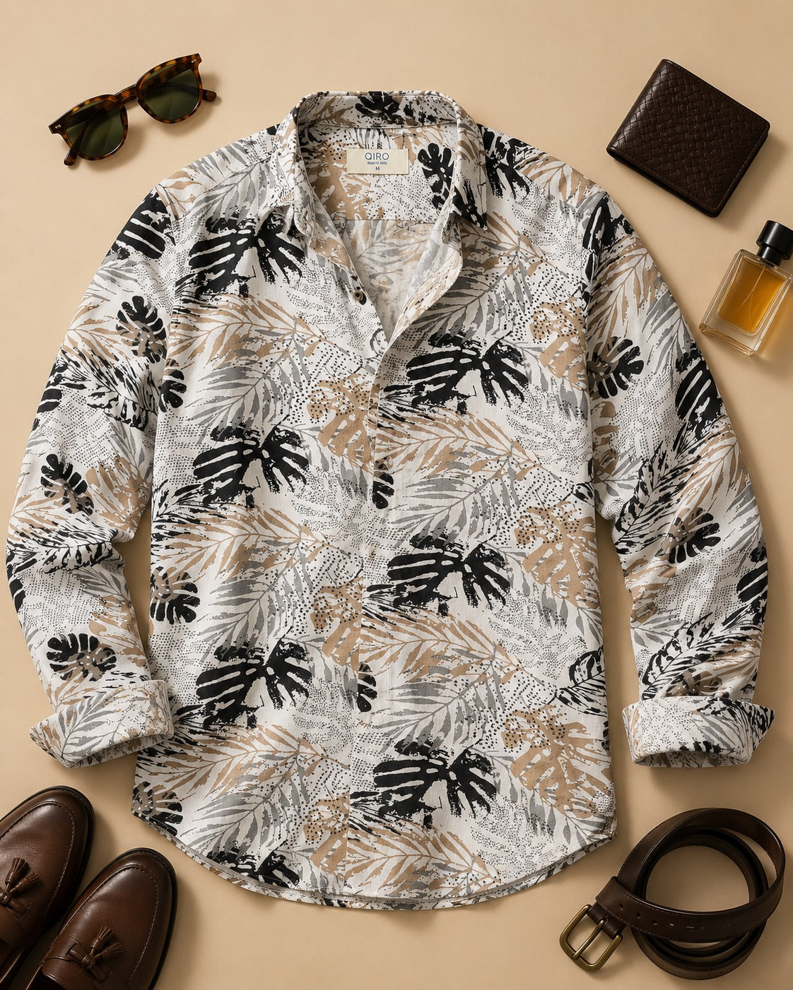 Men Multi Tropical Print Shirt