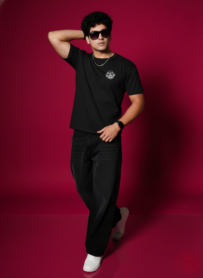 Men Round Neck Cotton T-Shirt