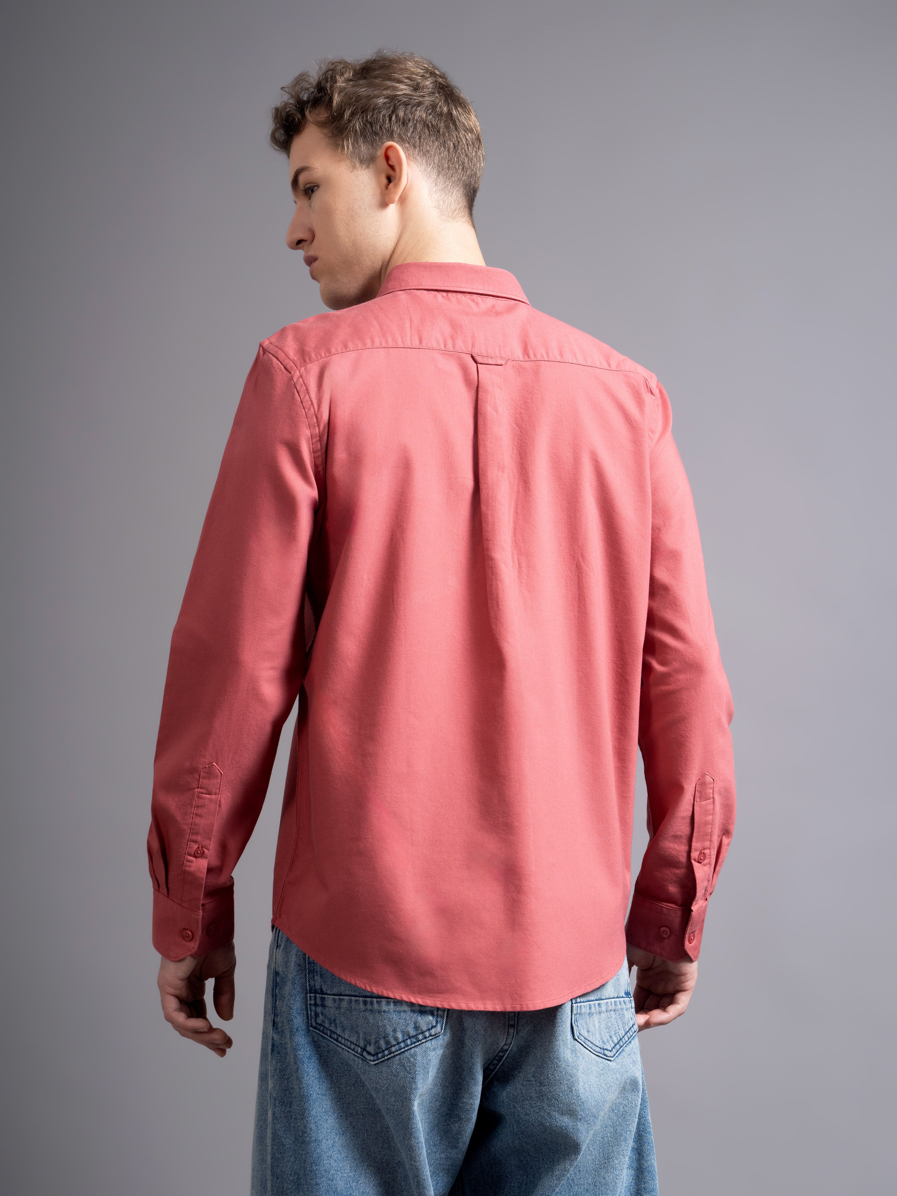 Men Pink Casual Shirt