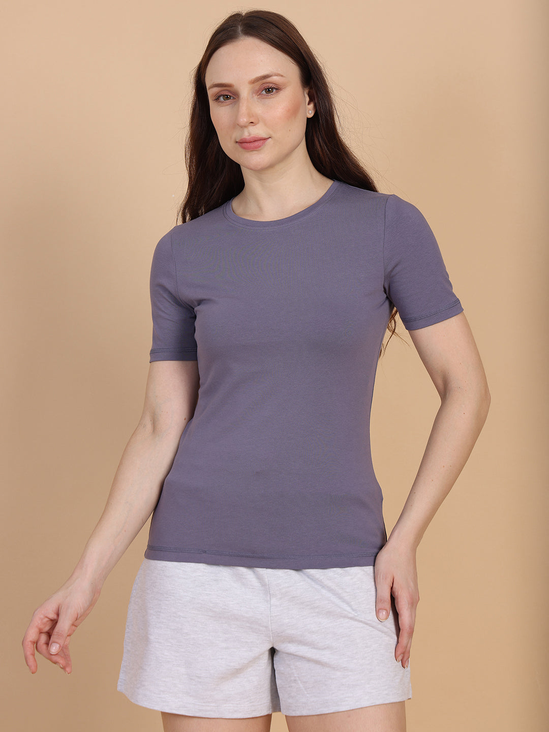 Women Blue Half Sleeve Top