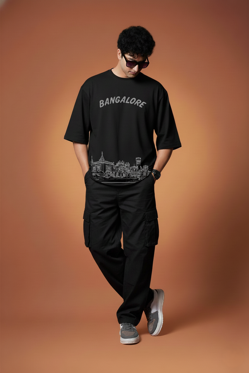 Men Printed Cotton Oversized T-Shirt