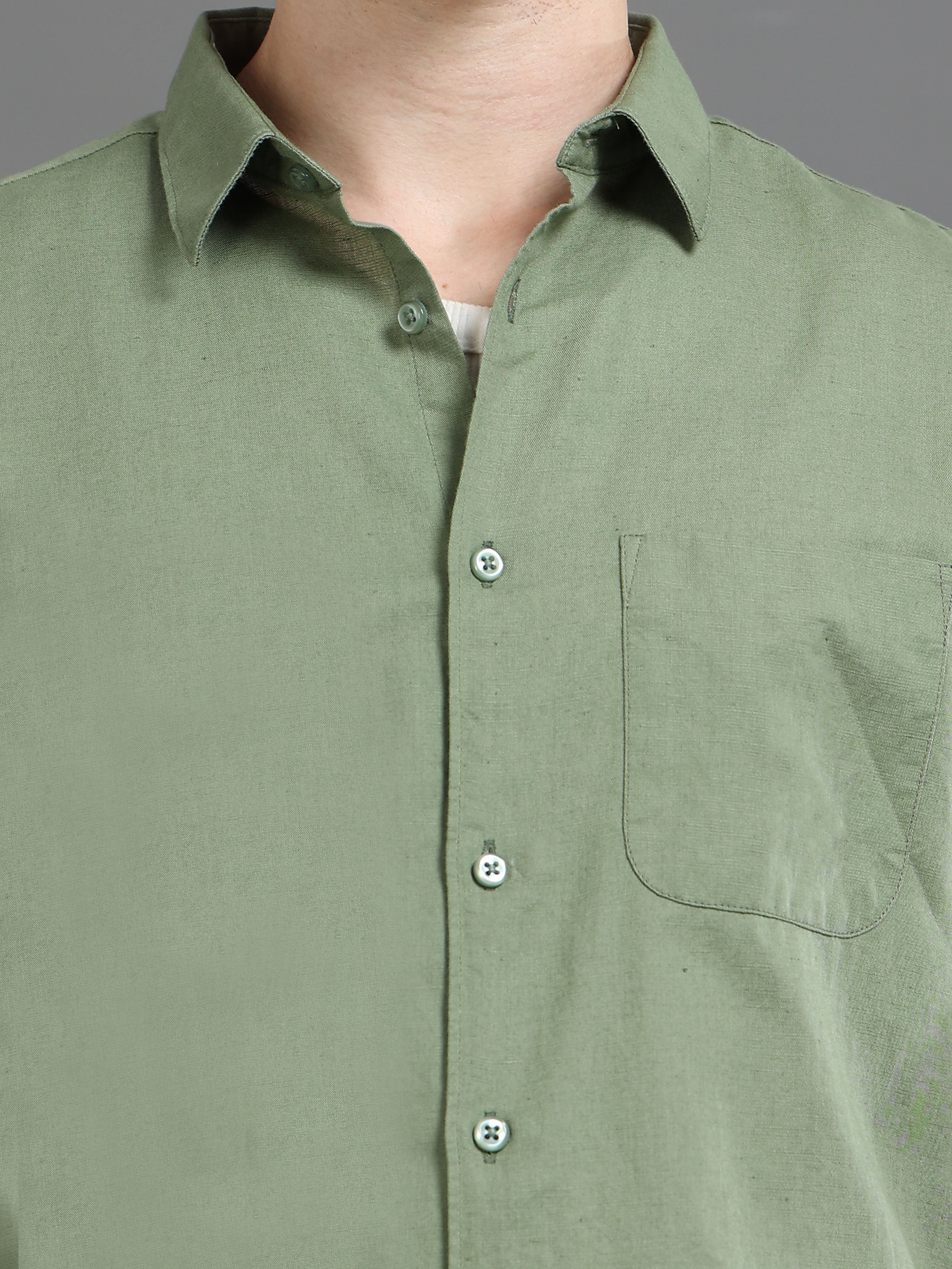 Men Green Slim Fit Shirt