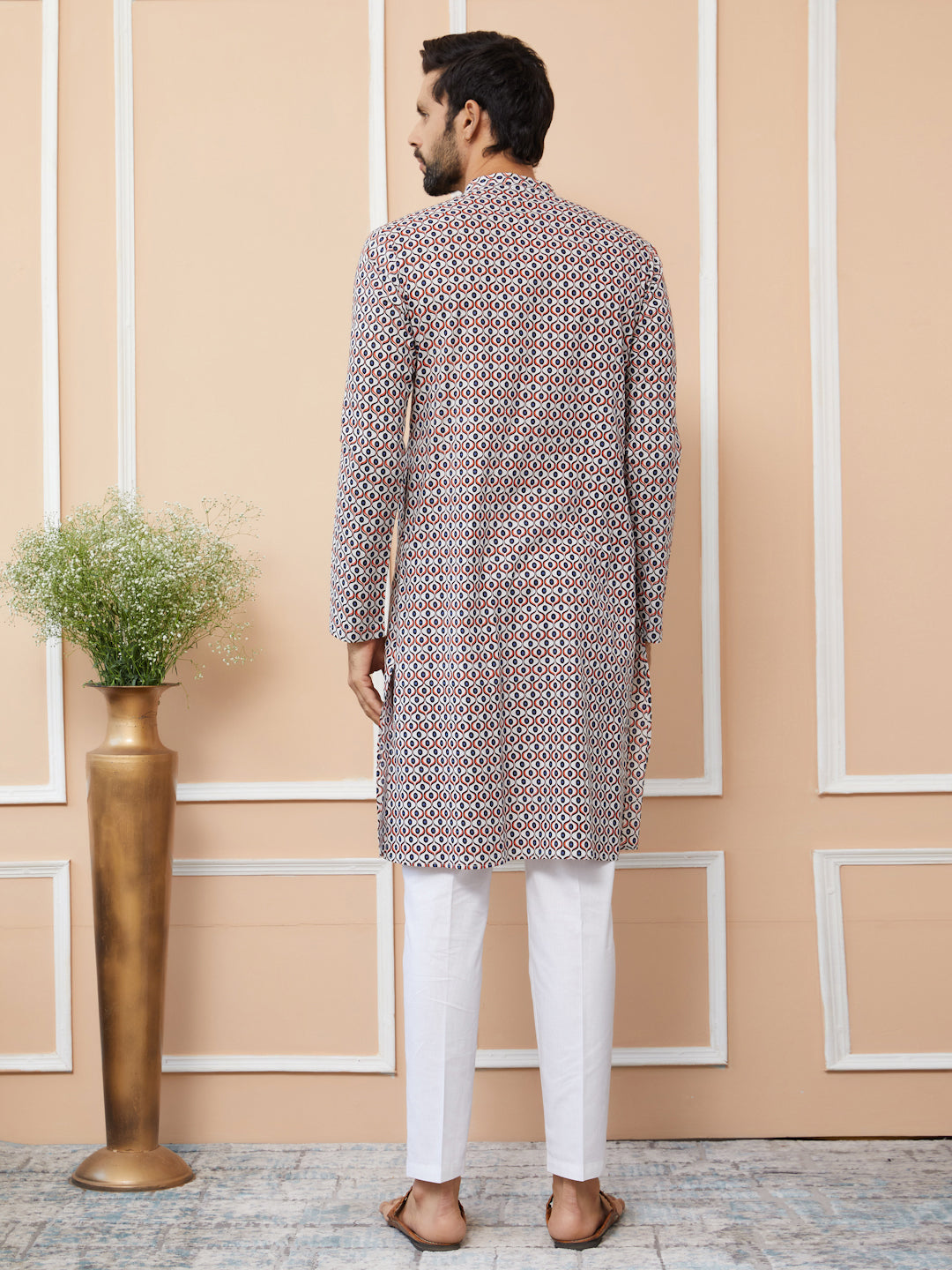 Men Multi Cotton Kurta