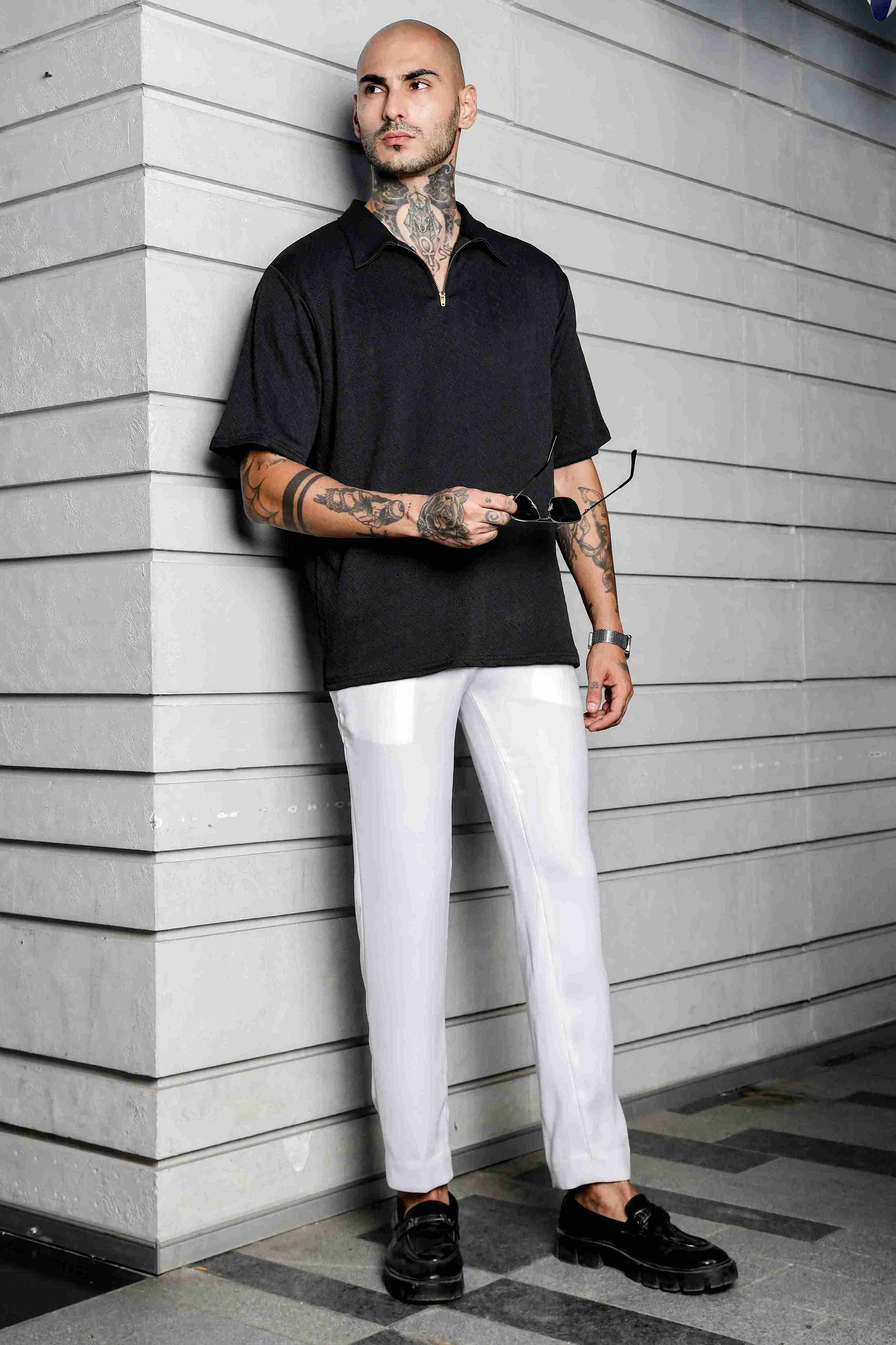 Unisex Black Polo T-shirt