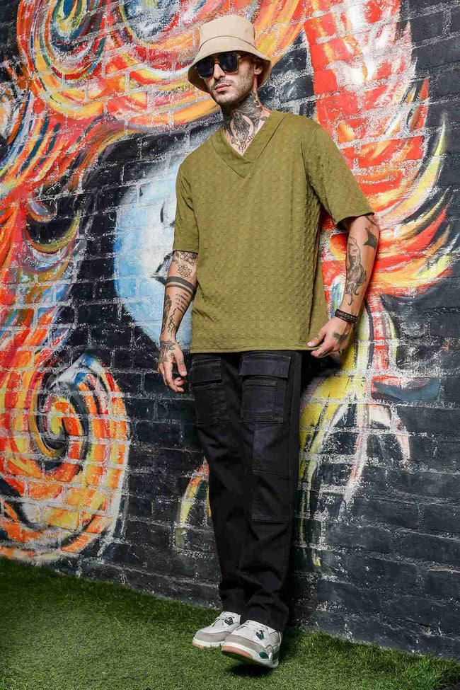 Unisex Olive Oversized T-shirt