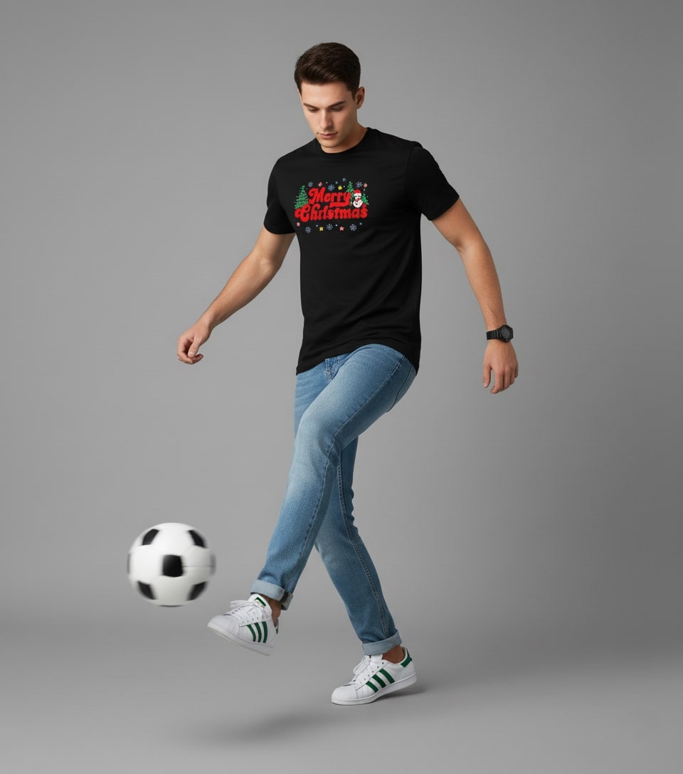 Men Printed Black Cotton Tshirt