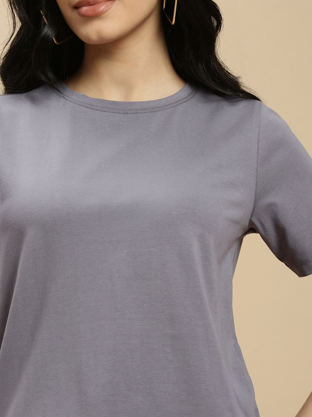 Women Blue Half Sleeve Top